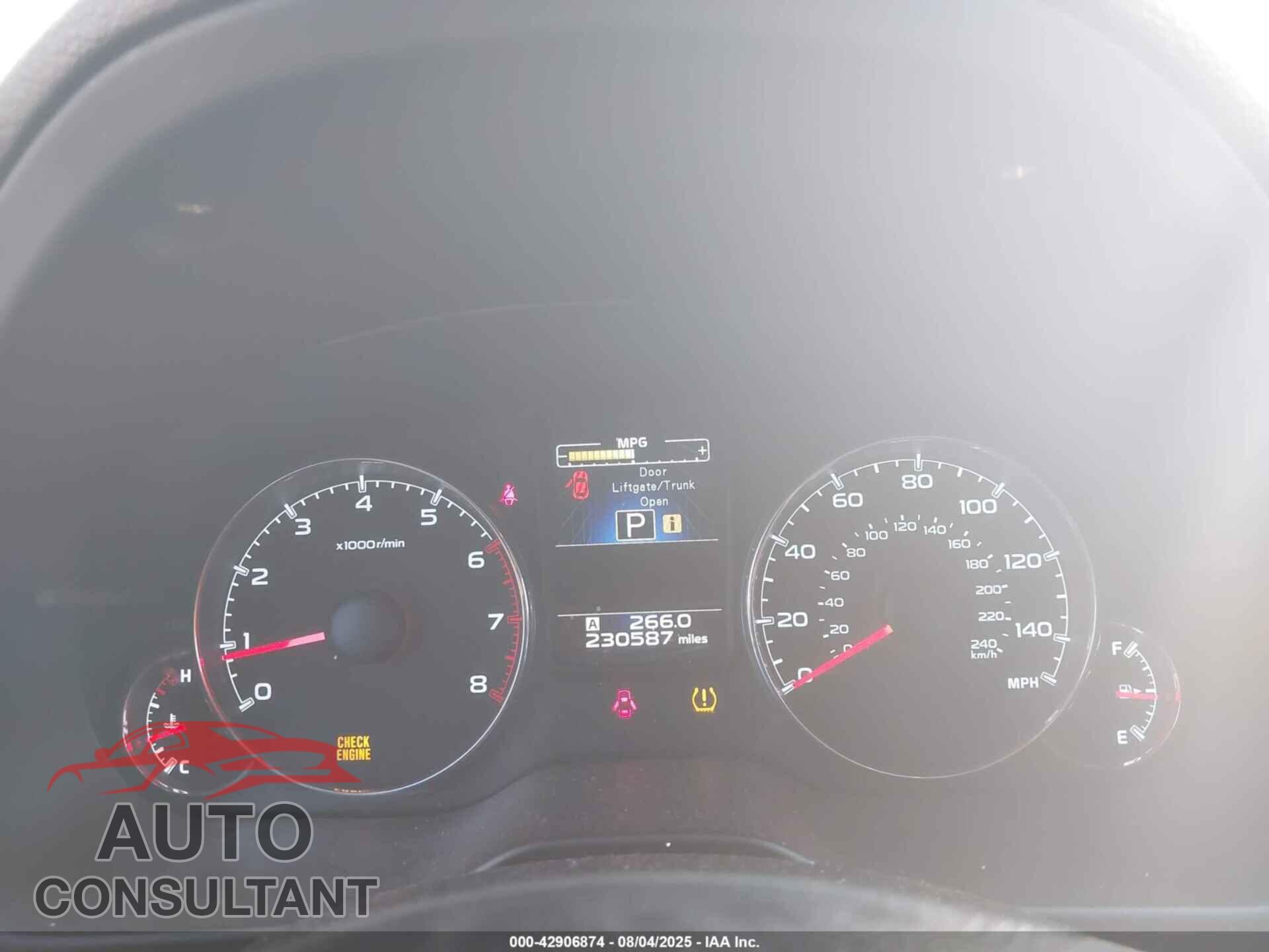 SUBARU OUTBACK 2013 - 4S4BRBLC4D3215543