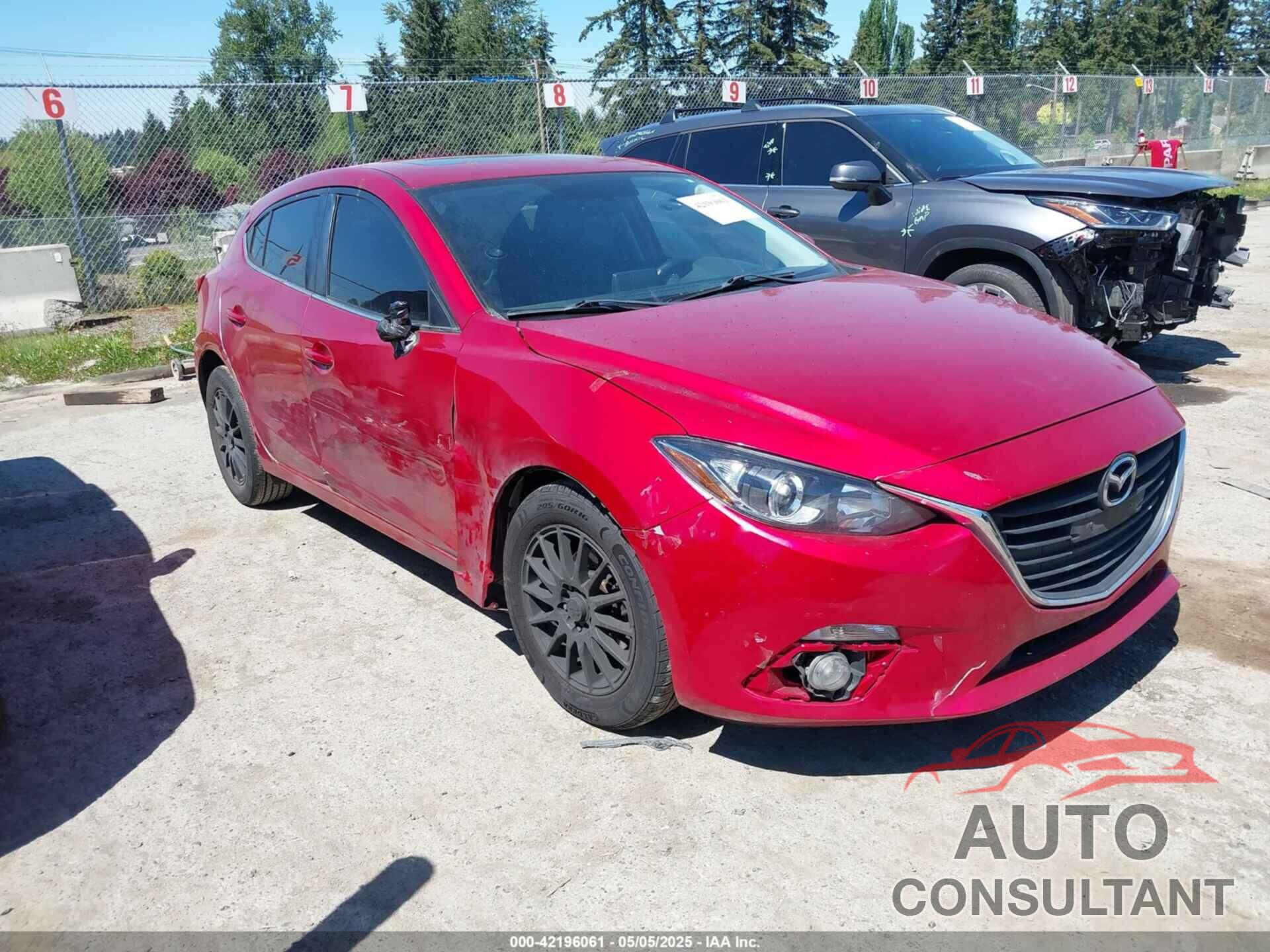 MAZDA MAZDA3 2015 - JM1BM1M78F1234416