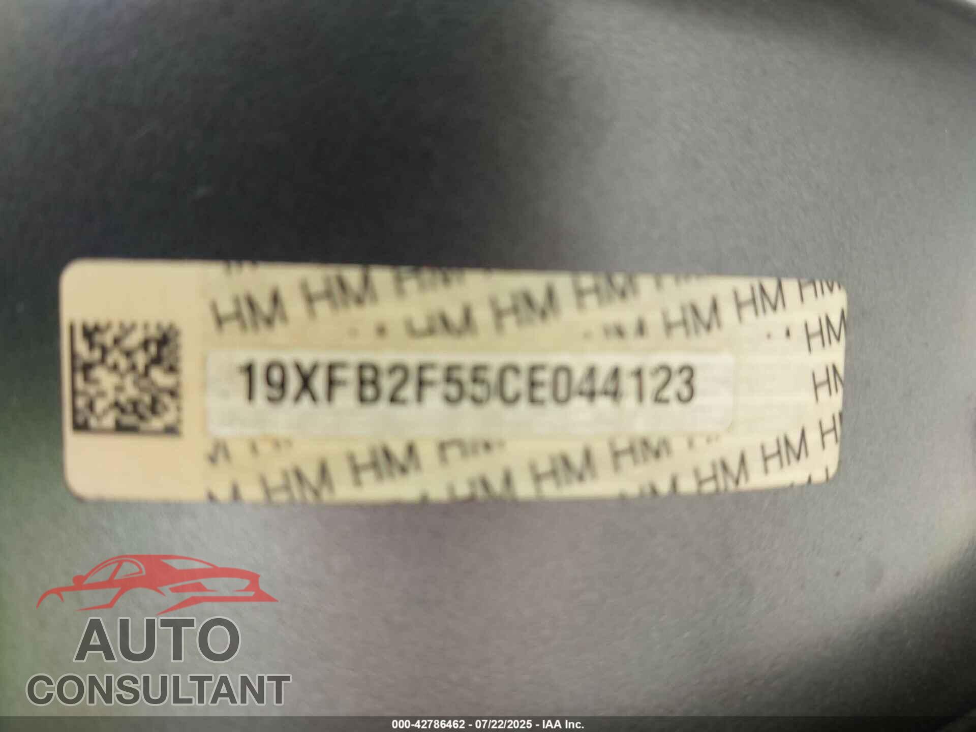 HONDA CIVIC 2012 - 19XFB2F55CE044123