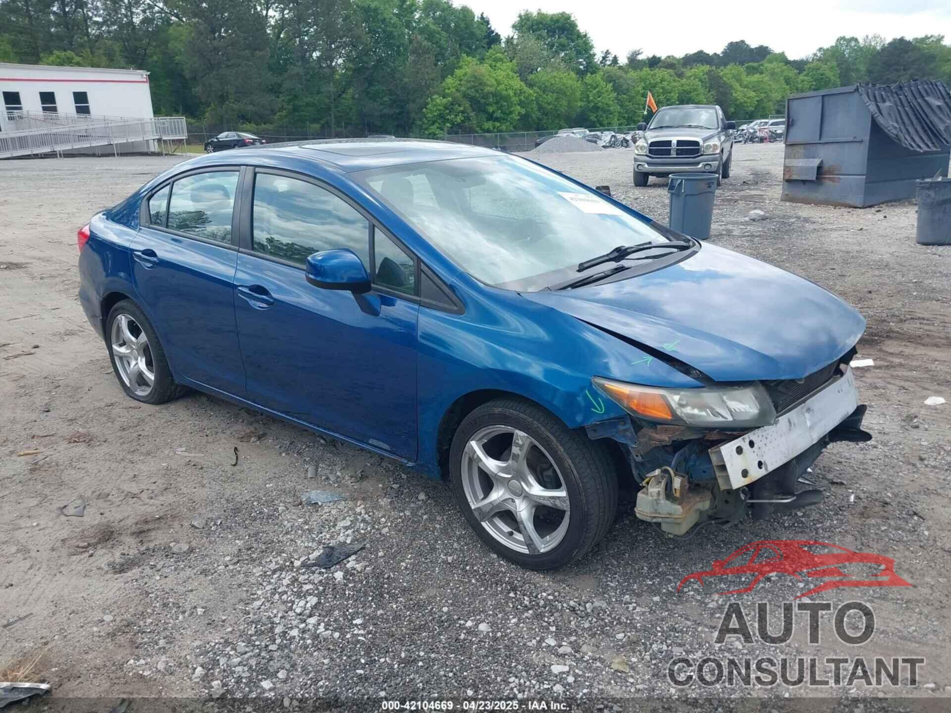HONDA CIVIC 2012 - 19XFB2F82CE040556