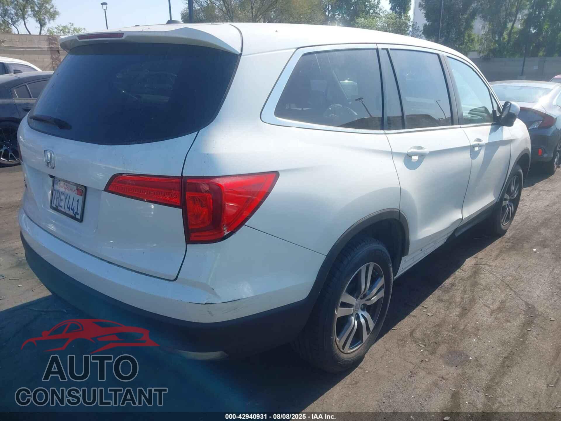HONDA PILOT 2016 - 5FNYF5H54GB028040