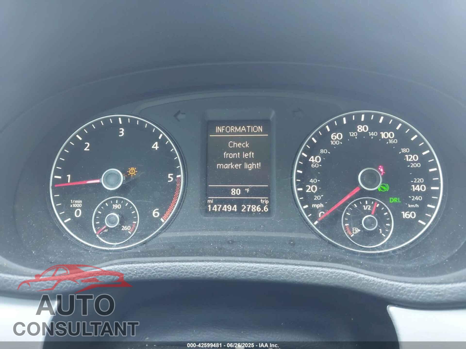VOLKSWAGEN PASSAT 2013 - 1VWBN7A34DC044306