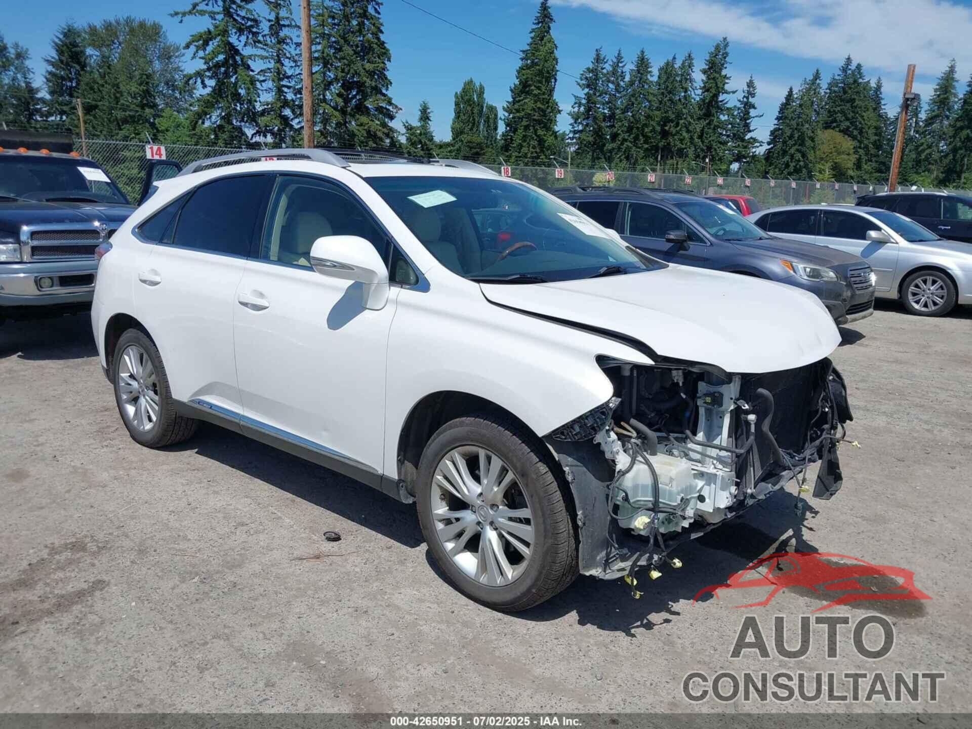 LEXUS RX 450H 2011 - JTJBC1BA9B2419156