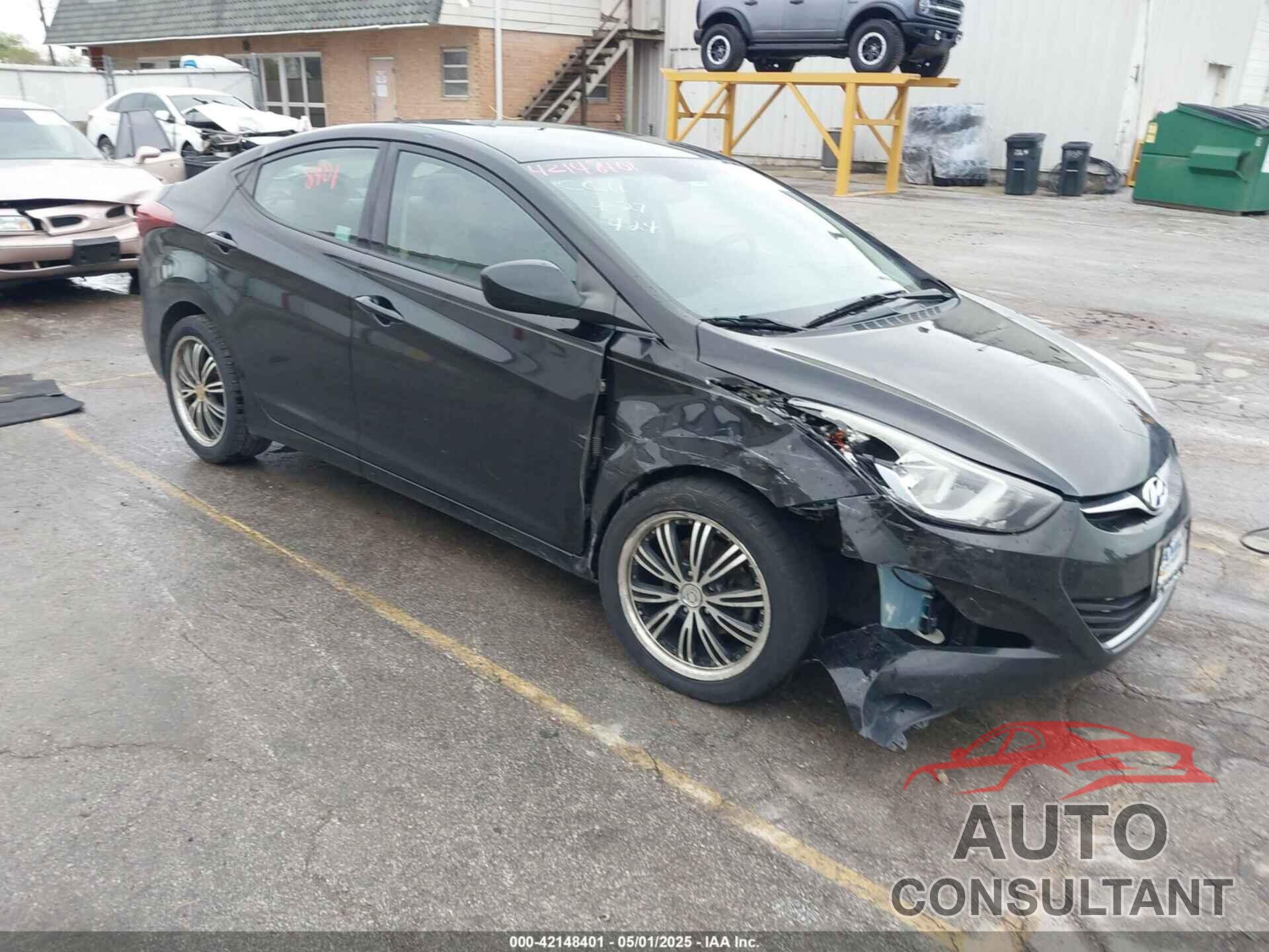 HYUNDAI ELANTRA 2014 - KMHDH4AE3EU054285