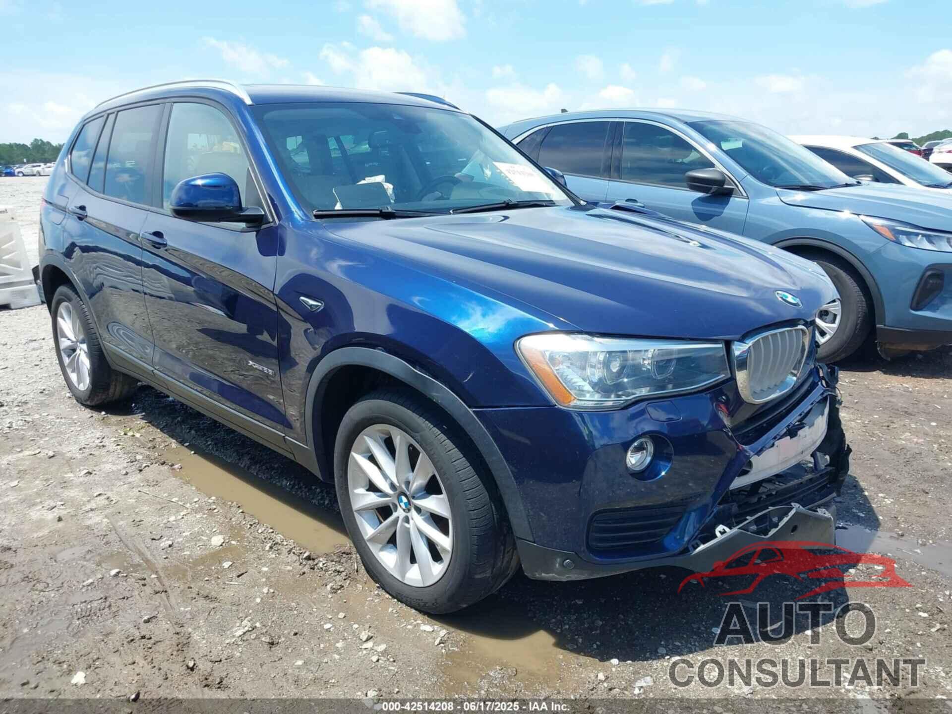 BMW X3 2016 - 5UXWX9C56G0D86873