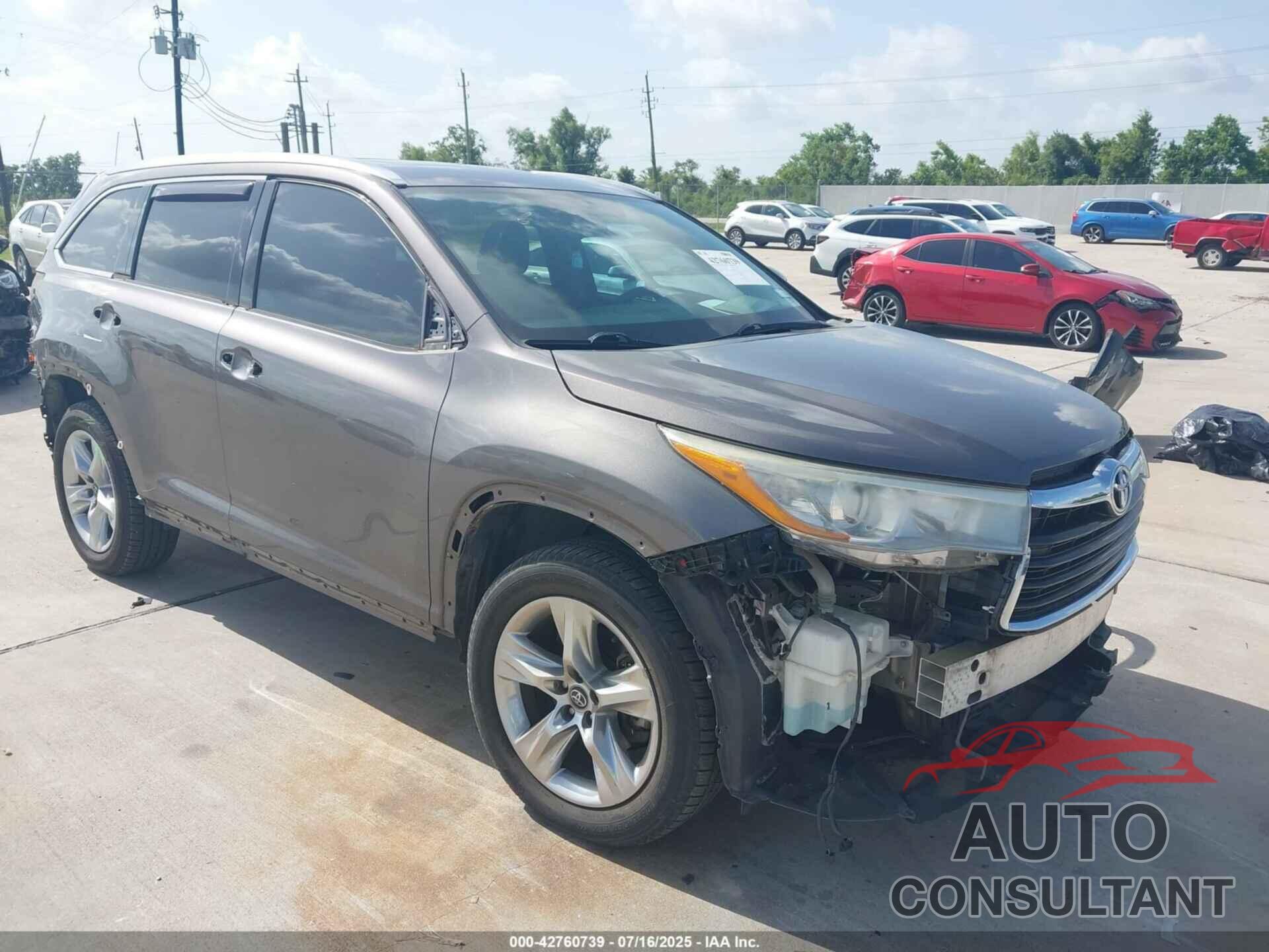 TOYOTA HIGHLANDER 2016 - 5TDYKRFH0GS184202