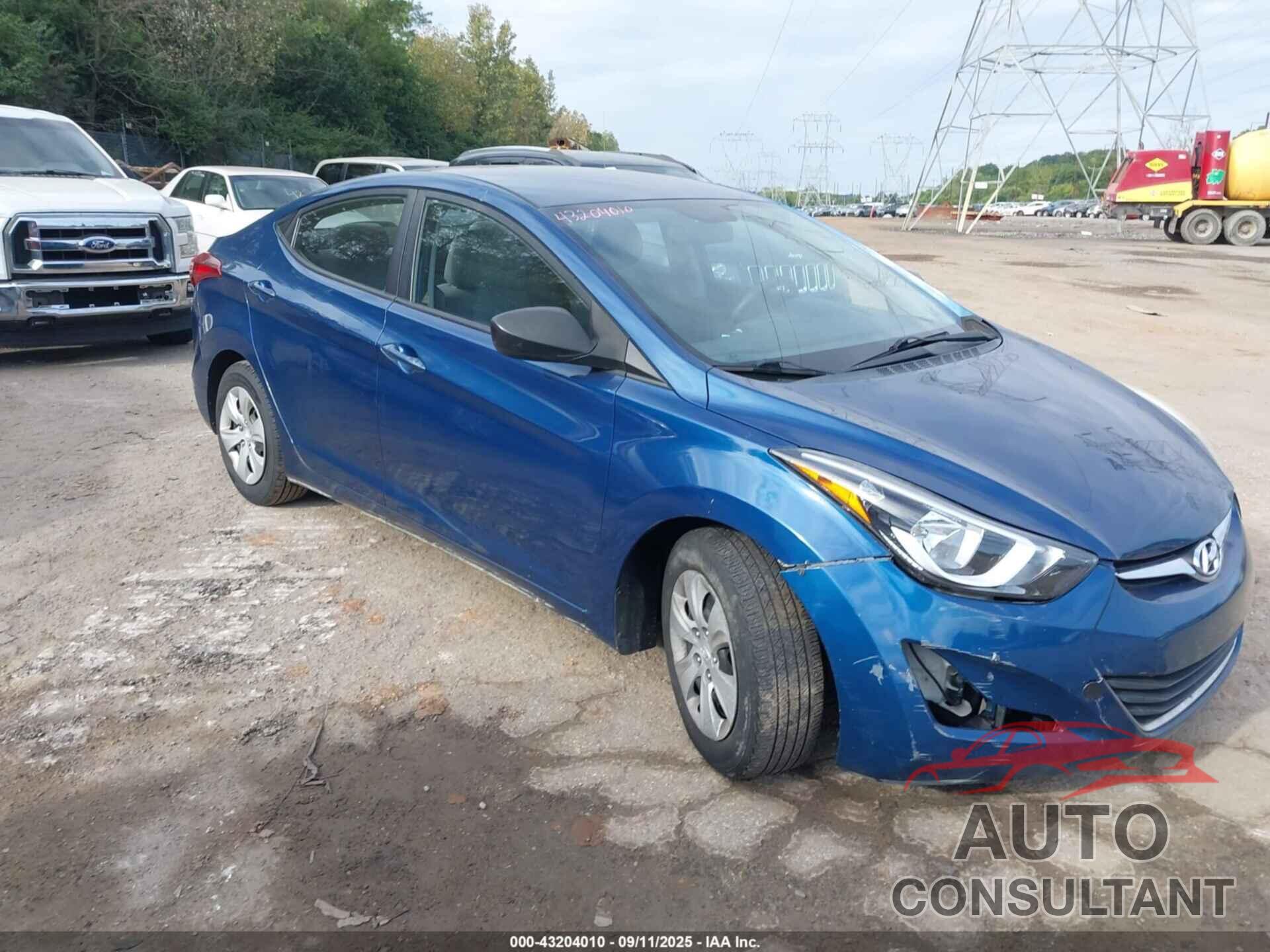 HYUNDAI ELANTRA 2016 - KMHDH4AE2GU525796