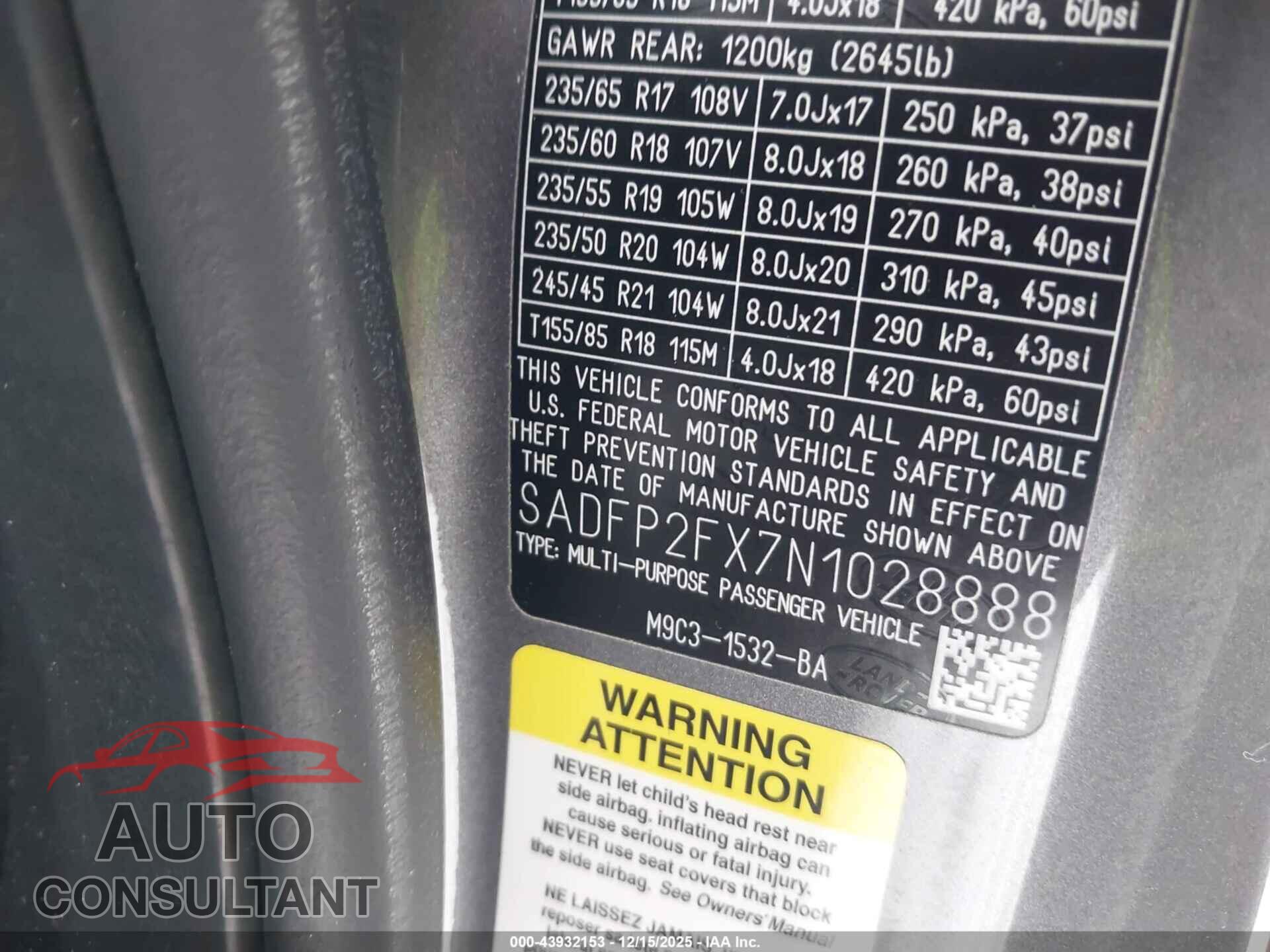 JAGUAR E-PACE 2022 - SADFP2FX7N1028888