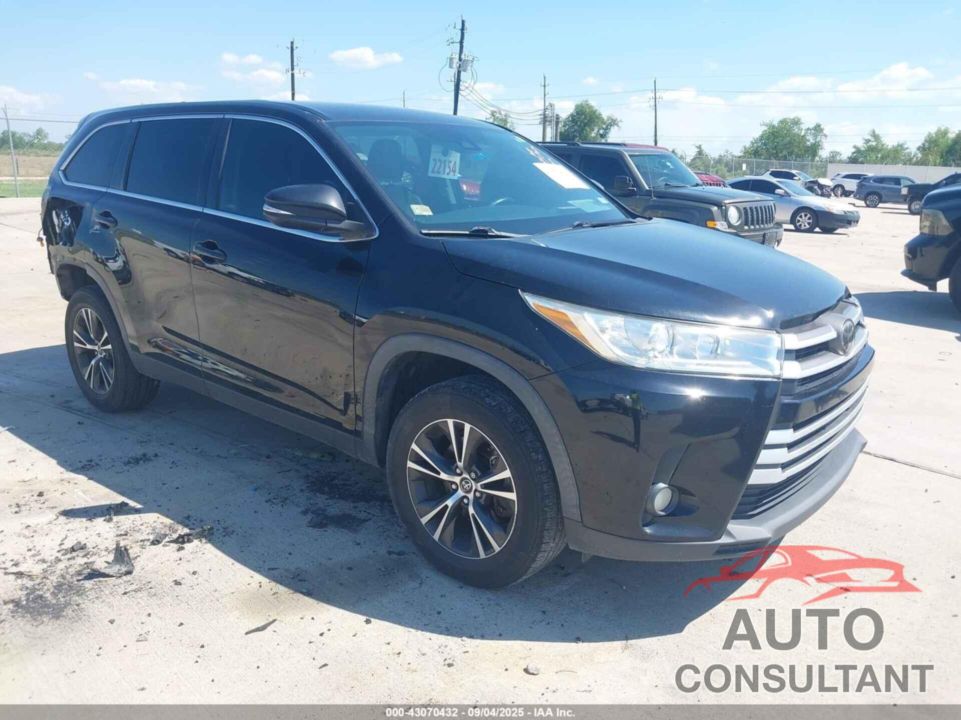 TOYOTA HIGHLANDER 2019 - 5TDZZRFH9KS317192