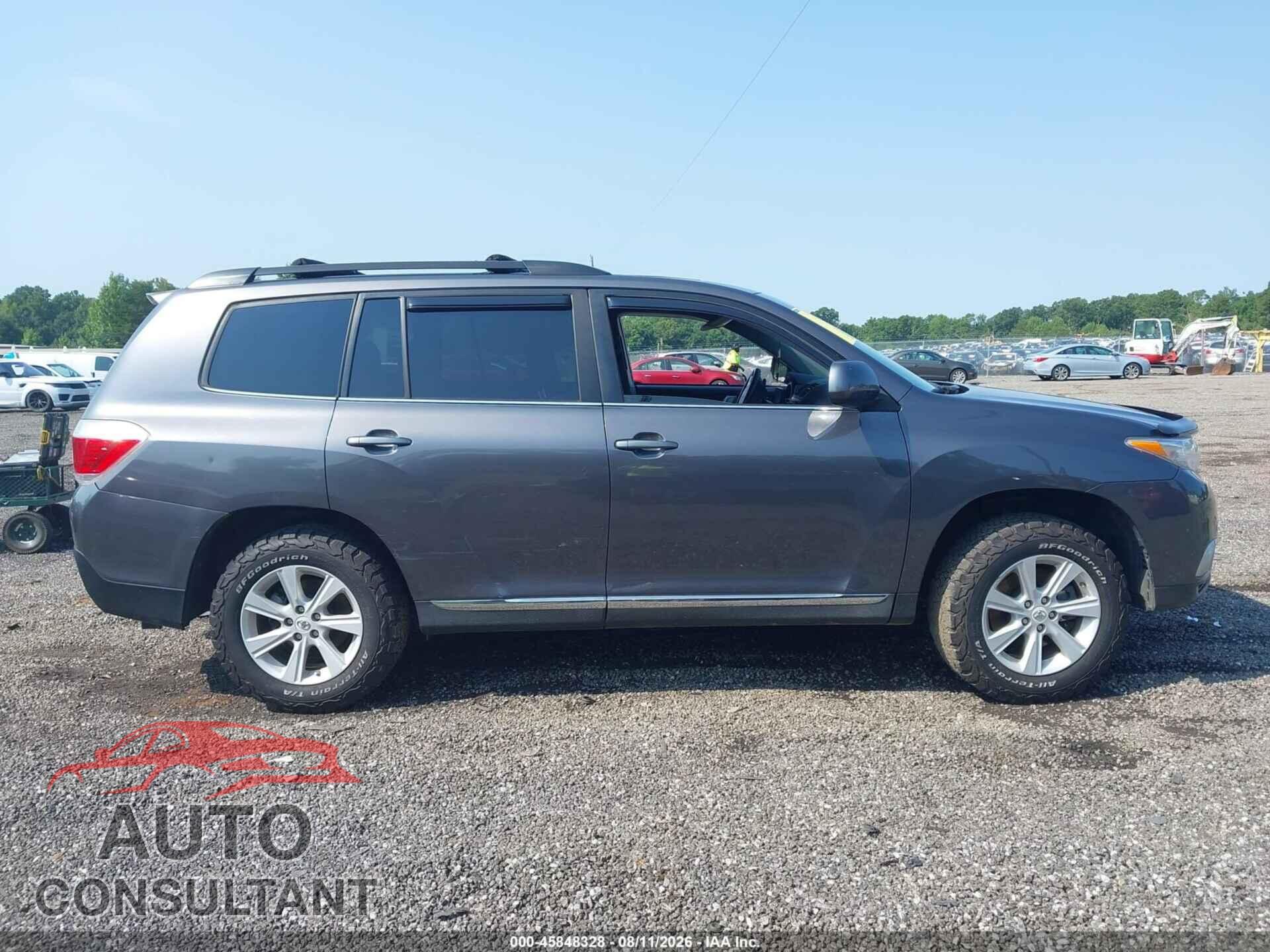 TOYOTA HIGHLANDER 2012 - 5TDZK3EH6CS084831