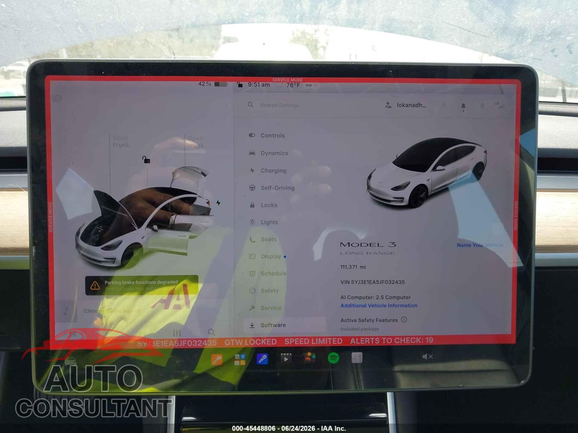 TESLA MODEL 3 2018 - 5YJ3E1EA5JF032435