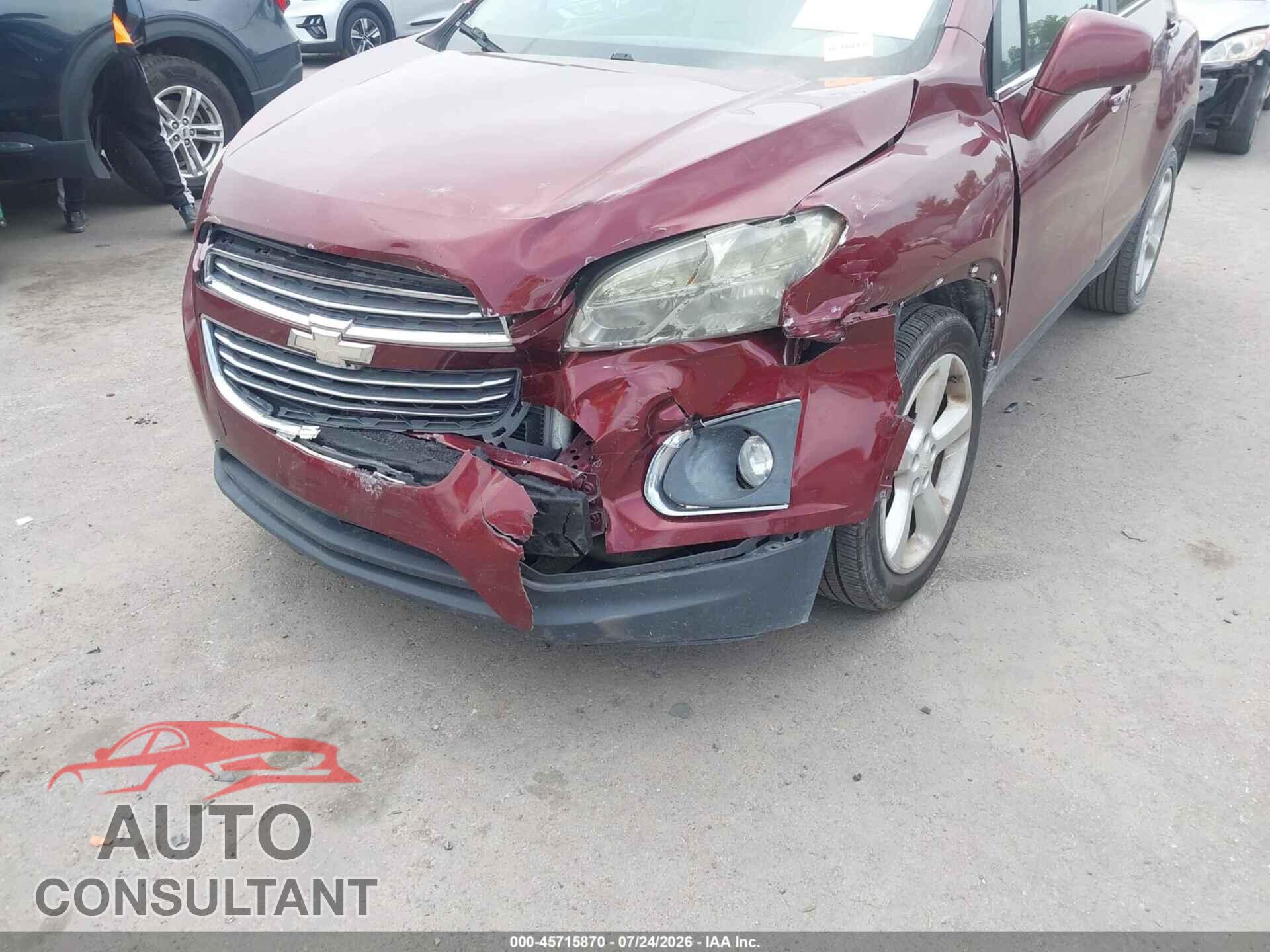 CHEVROLET TRAX 2016 - 3GNCJMSB7GL166360
