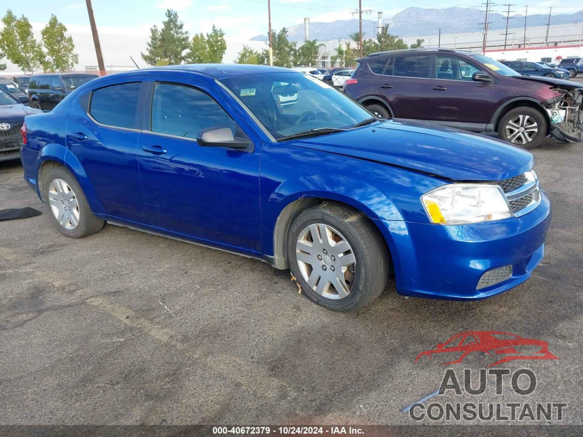 DODGE AVENGER 2013 - 1C3CDZAG3DN751186