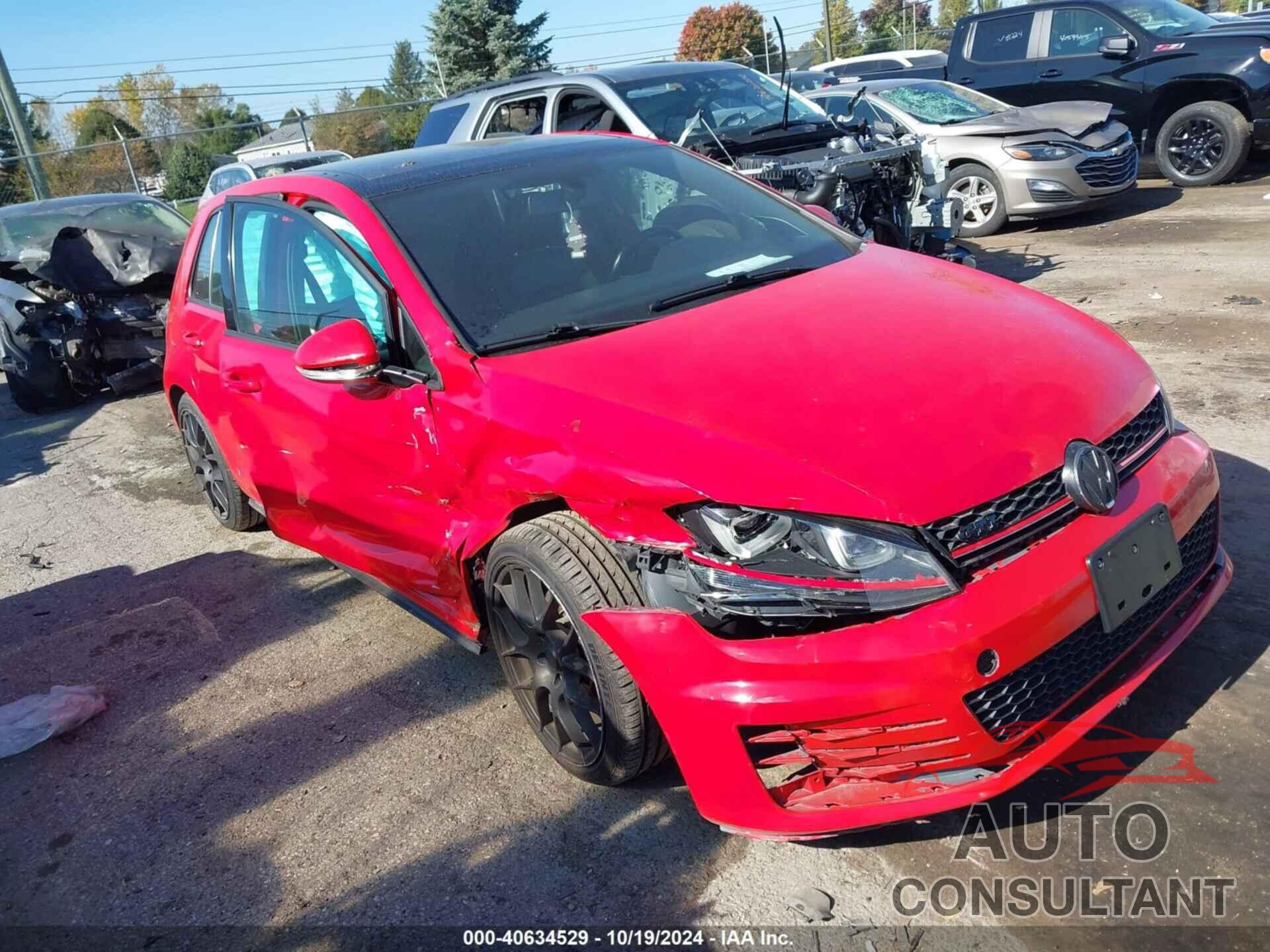 VOLKSWAGEN GOLF GTI 2016 - 3VW4T7AU9GM021176