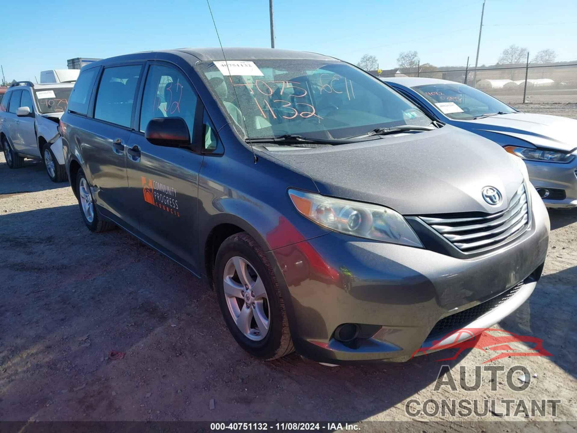 TOYOTA SIENNA 2011 - 5TDZK3DC4BS027340