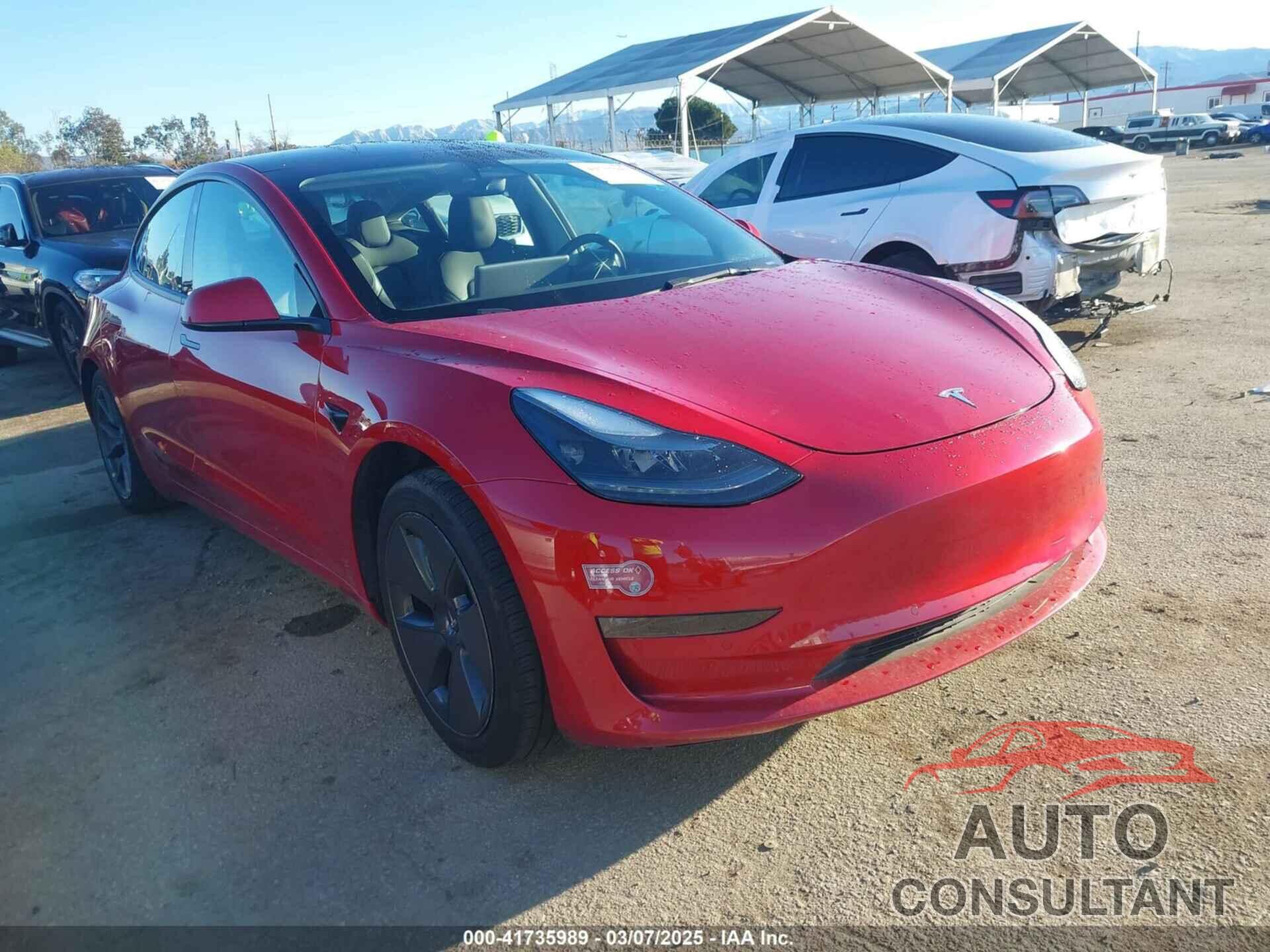 TESLA MODEL 3 2022 - 5YJ3E1EB0NF212257