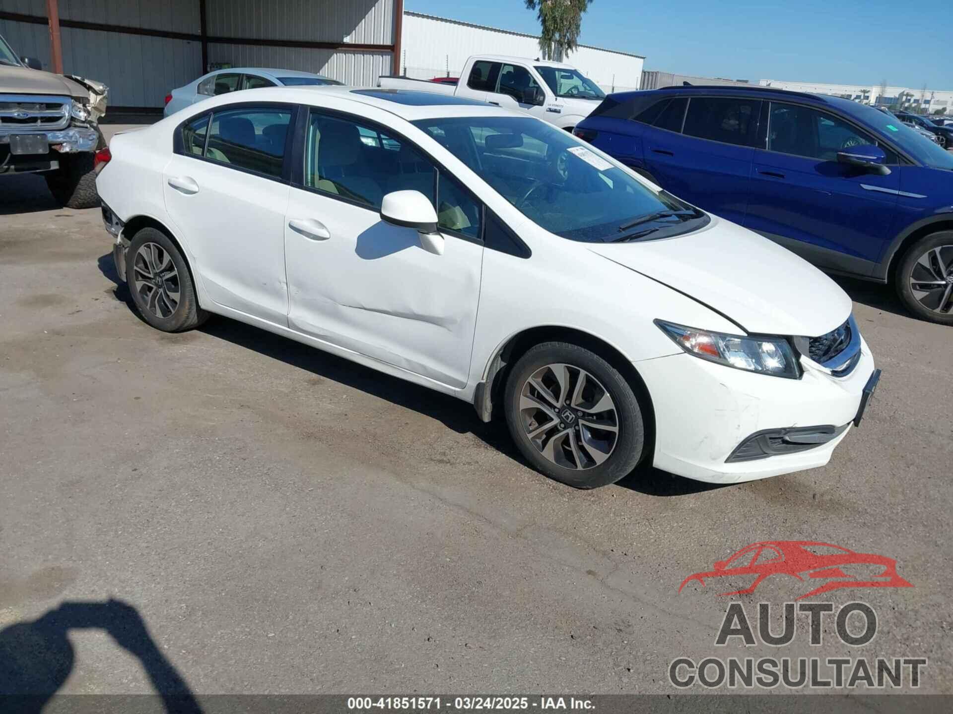 HONDA CIVIC 2013 - 19XFB2F89DE288367