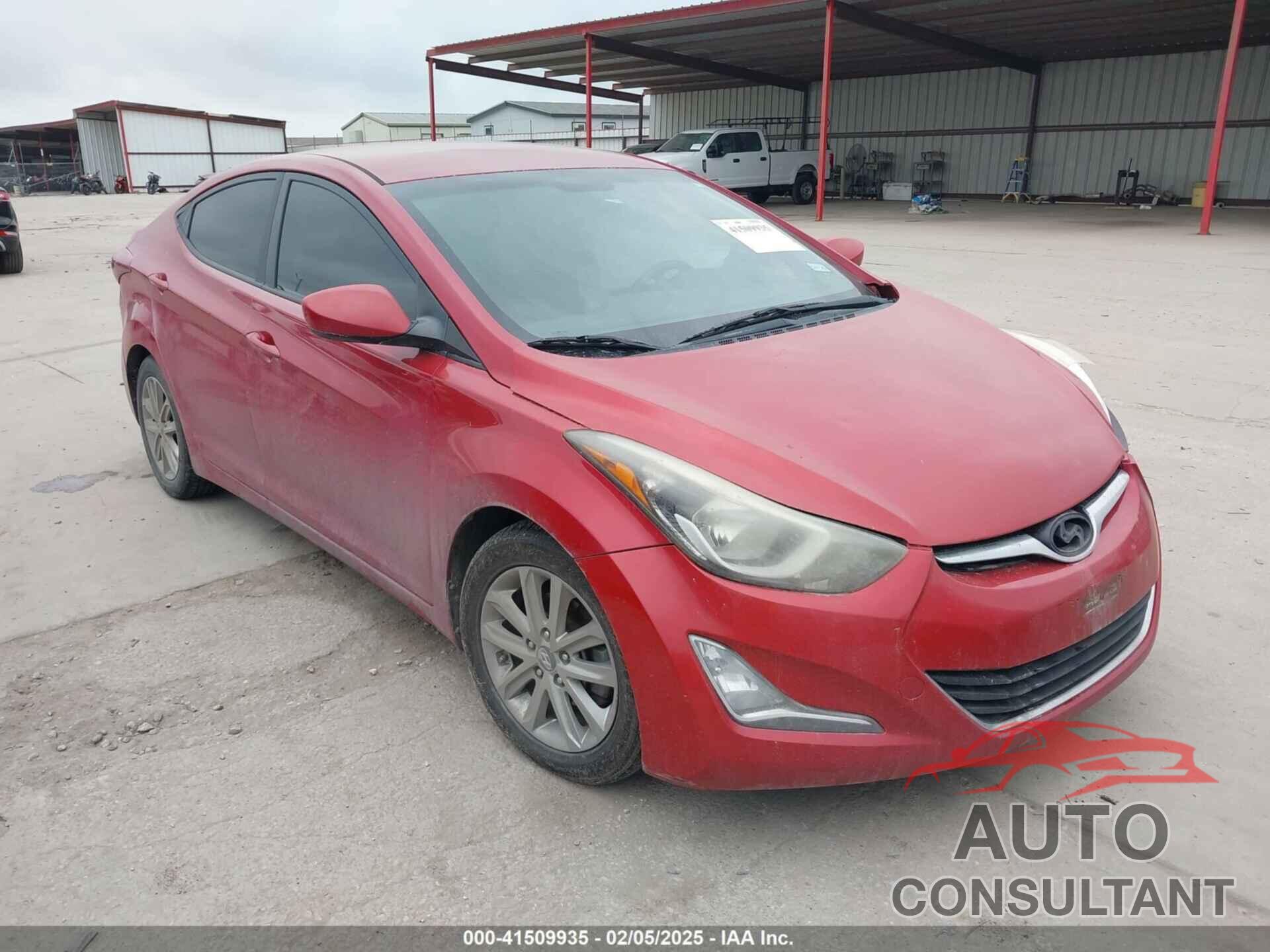 HYUNDAI ELANTRA 2014 - KMHDH4AE5EU165288