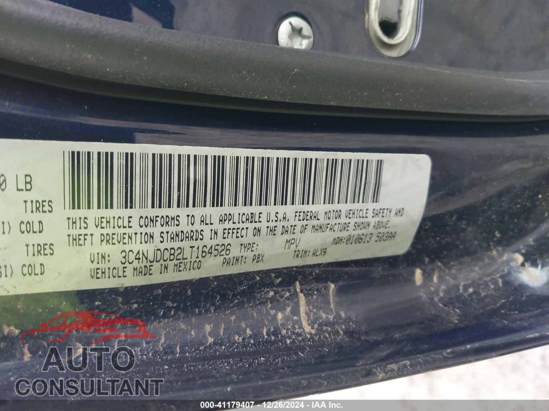 JEEP COMPASS 2020 - 3C4NJDCB2LT164526