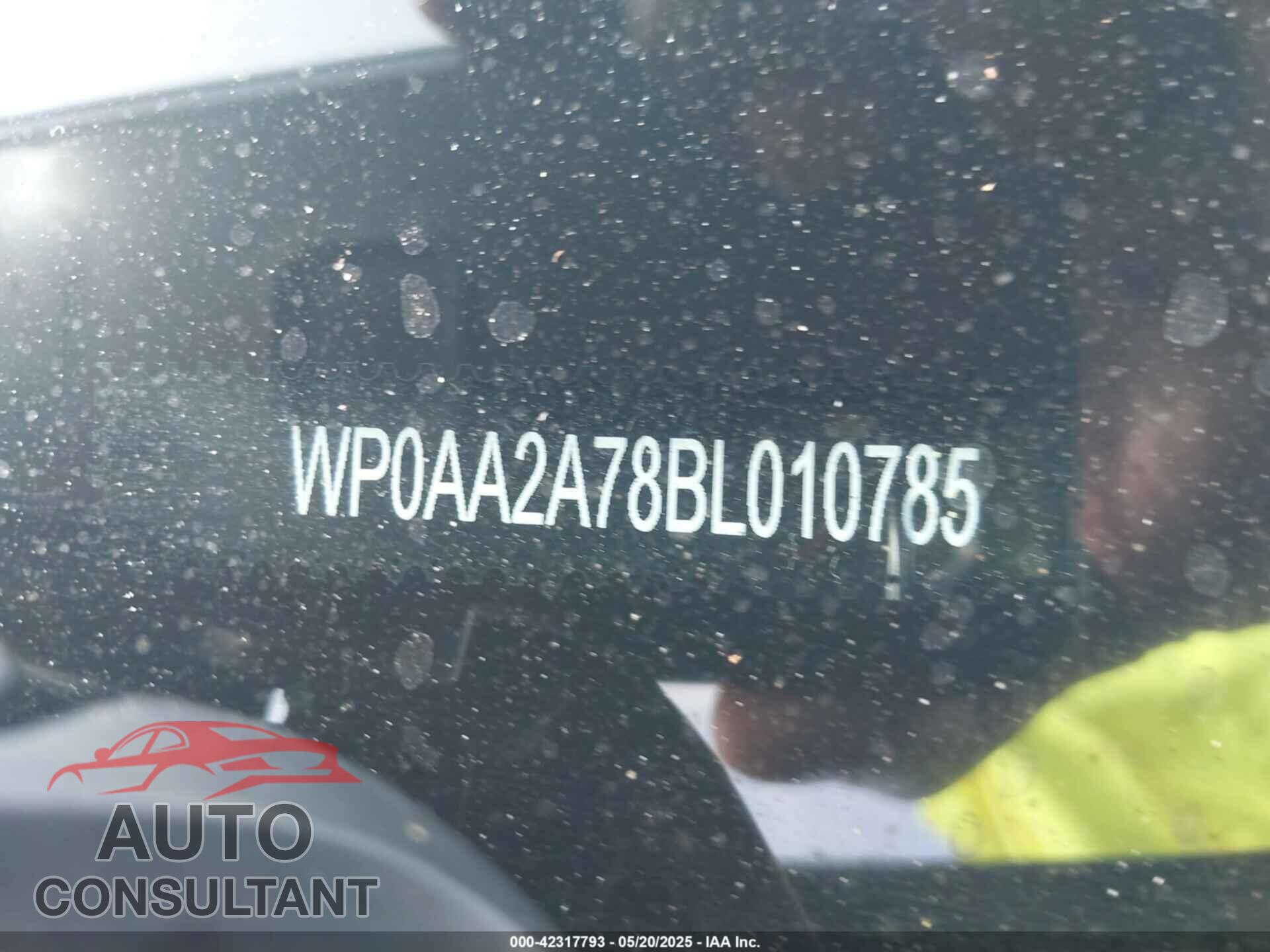 PORSCHE PANAMERA 2011 - WP0AA2A78BL010785
