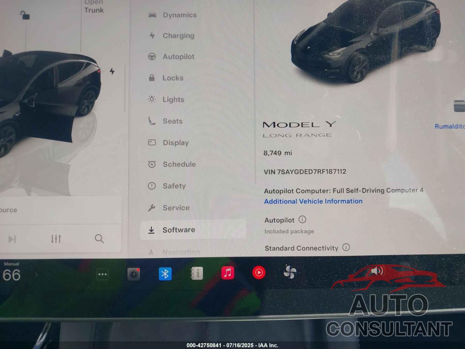 TESLA MODEL Y 2024 - 7SAYGDED7RF187112