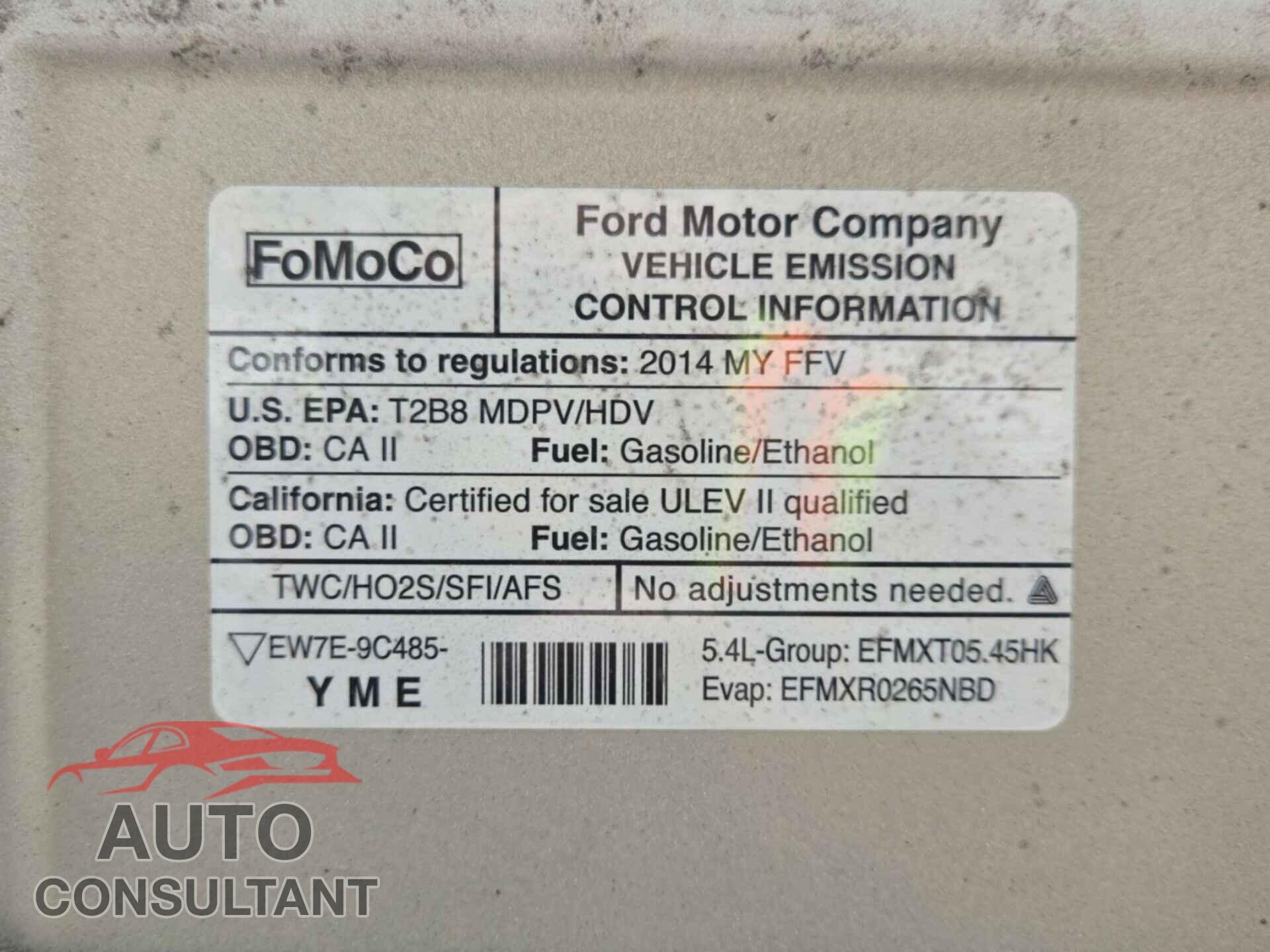 FORD ECONOLINE 2014 - 1FTNE2EL0EDB13744