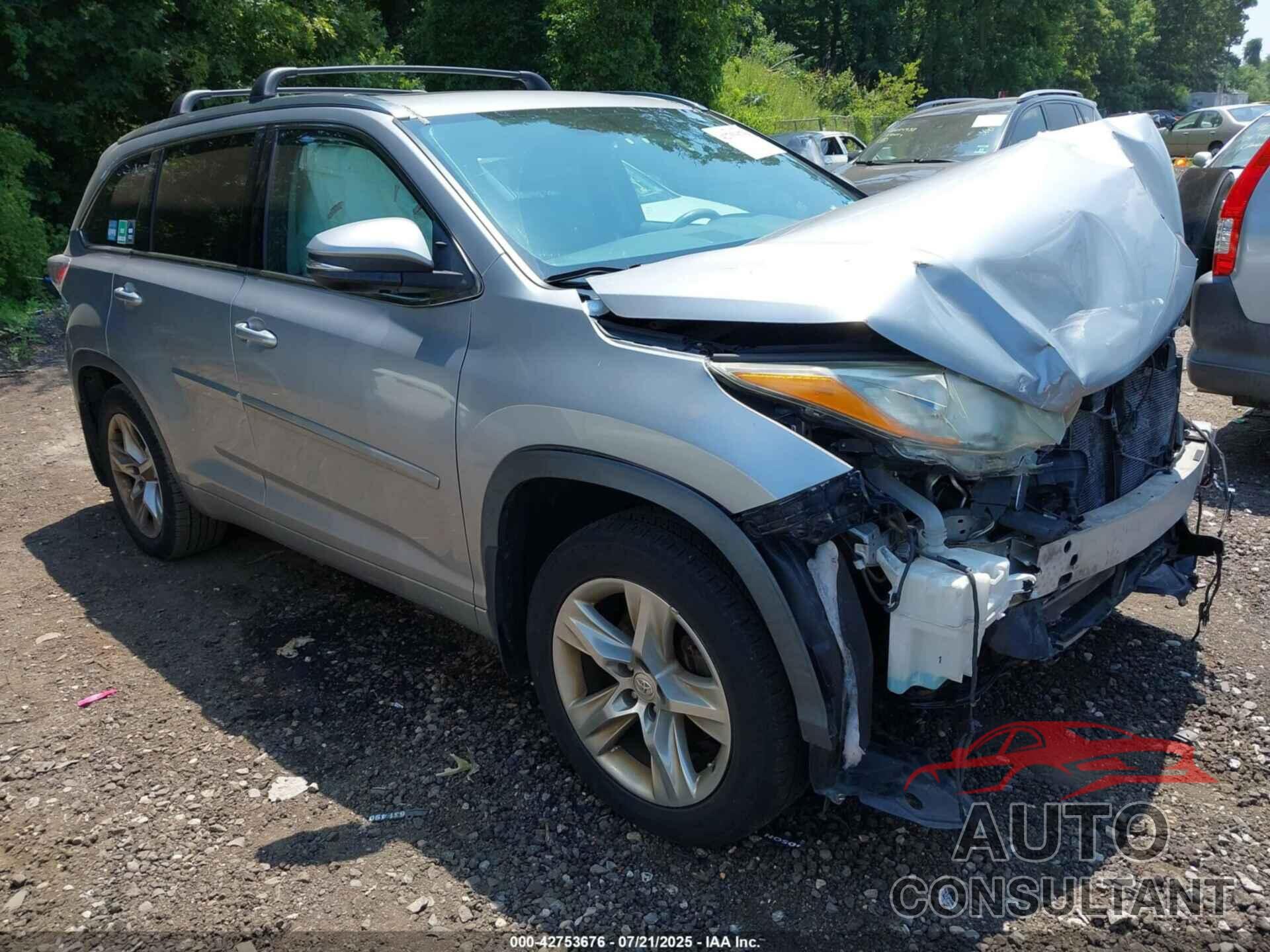 TOYOTA HIGHLANDER 2015 - 5TDDKRFH4FS102470