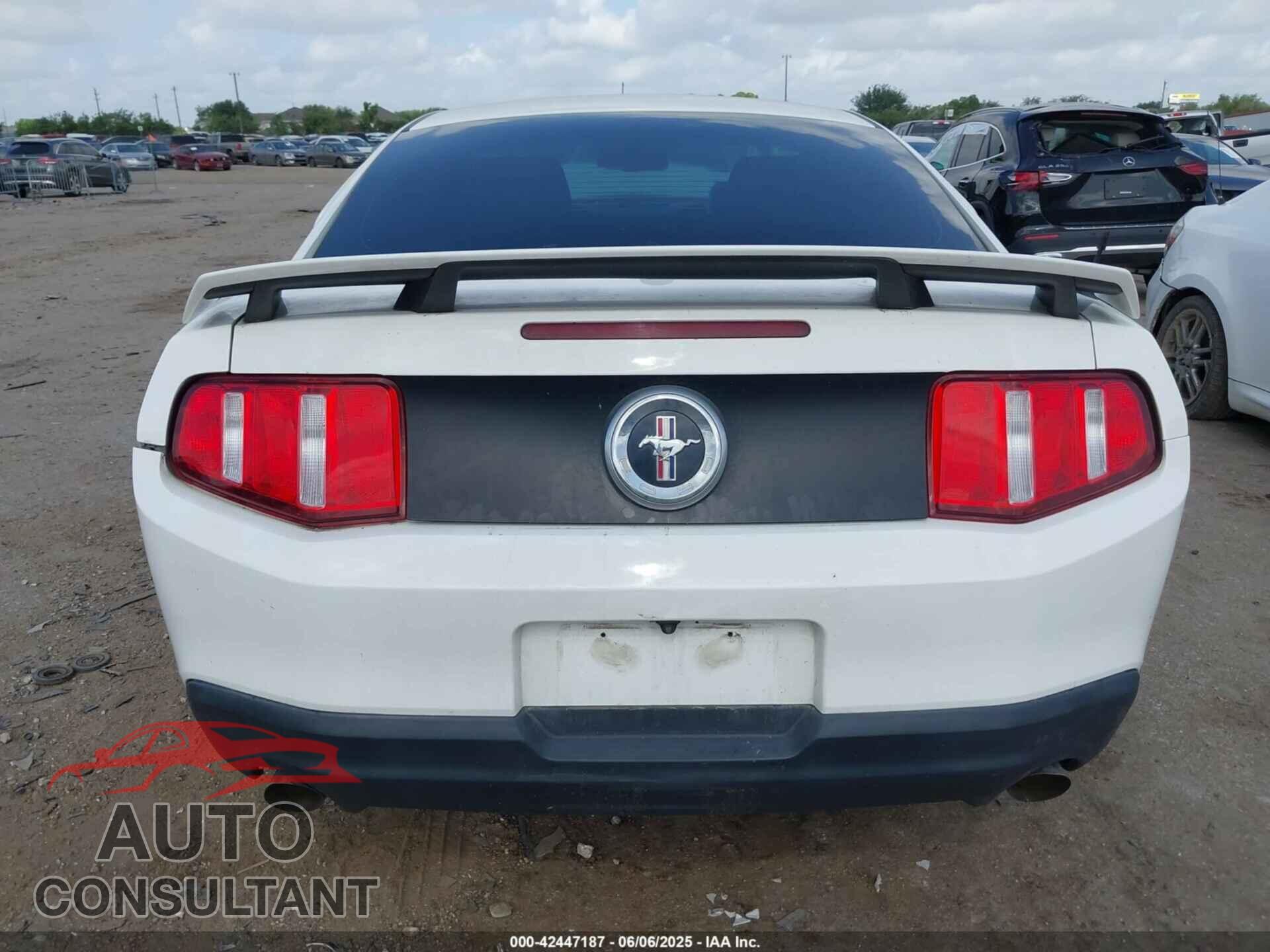 FORD MUSTANG 2012 - 1ZVBP8AM2C5263373