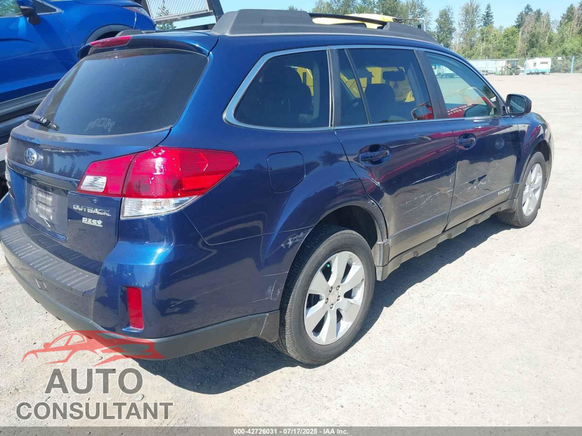SUBARU OUTBACK 2011 - 4S4BRBCC2B3343146