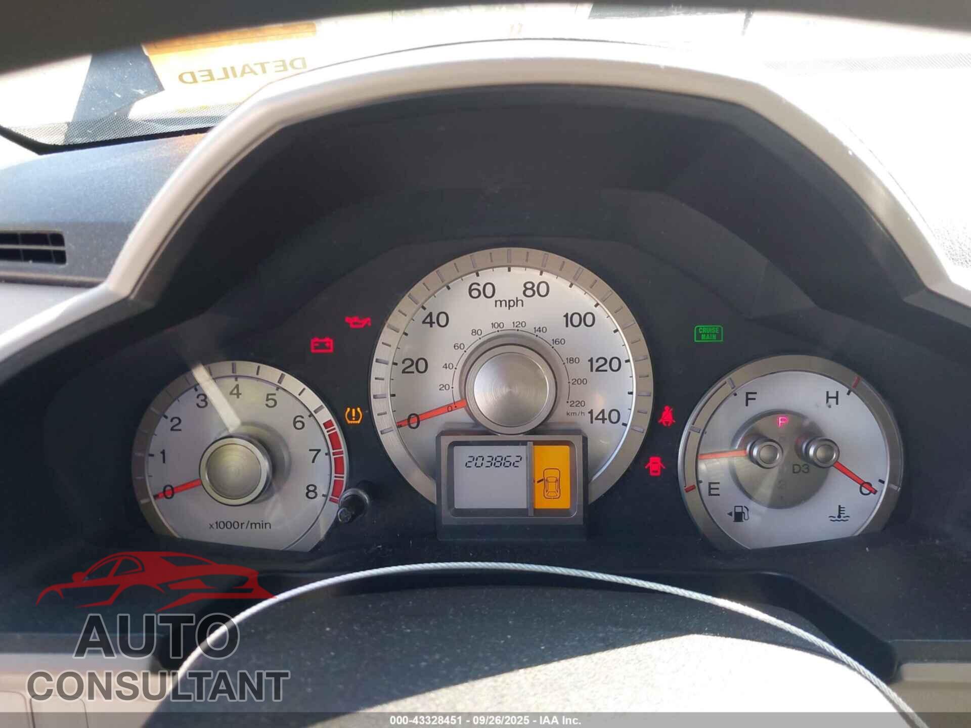 HONDA PILOT 2011 - 5FNYF4H23BB106090
