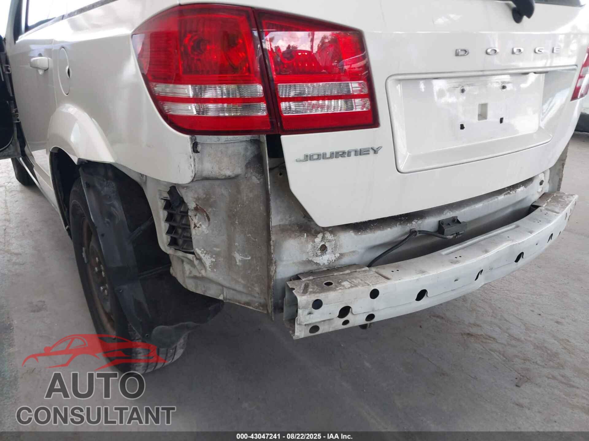 DODGE JOURNEY 2012 - 3C4PDCAB8CT362573