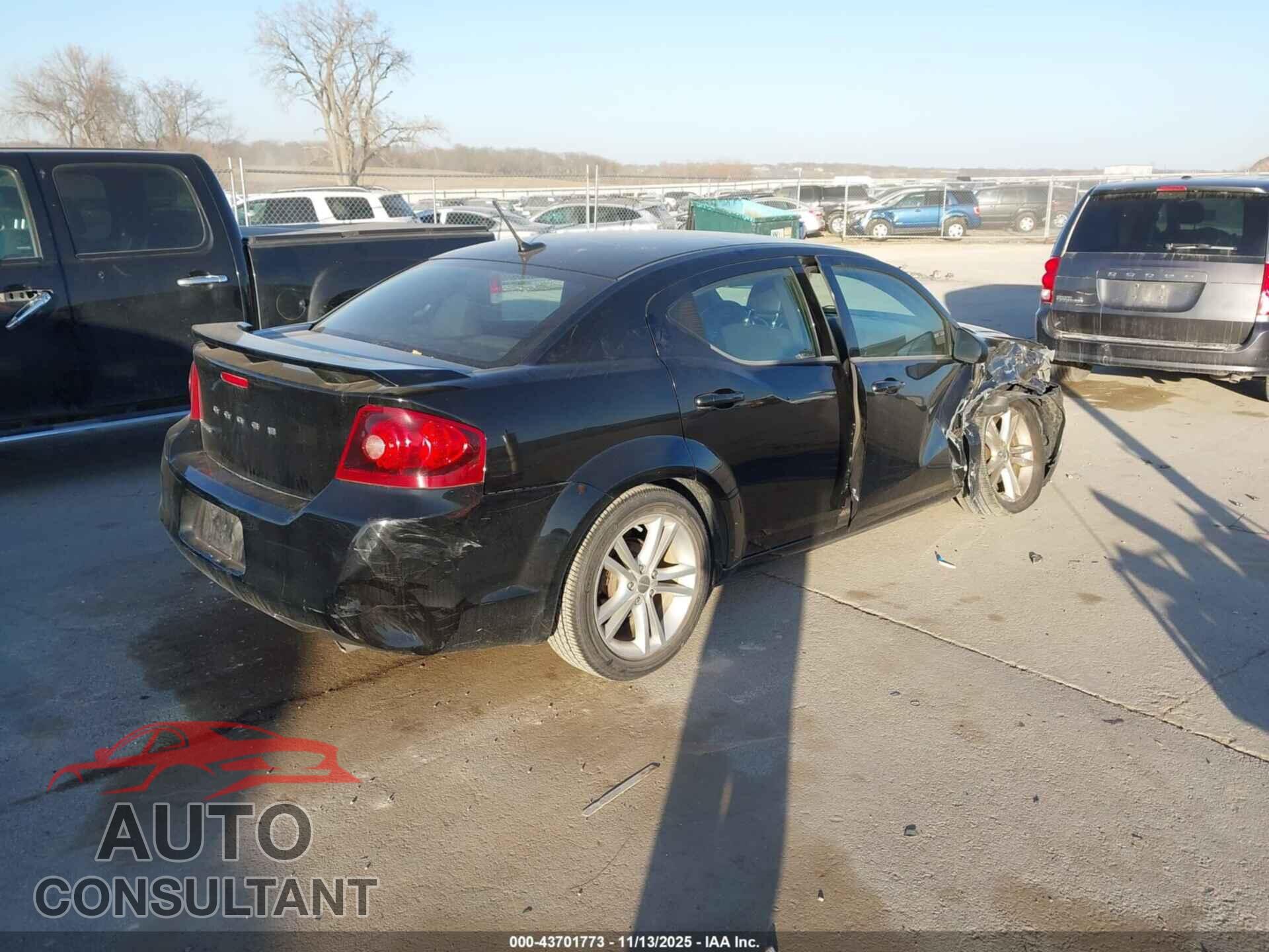 DODGE AVENGER 2013 - 1C3CDZAG8DN587630