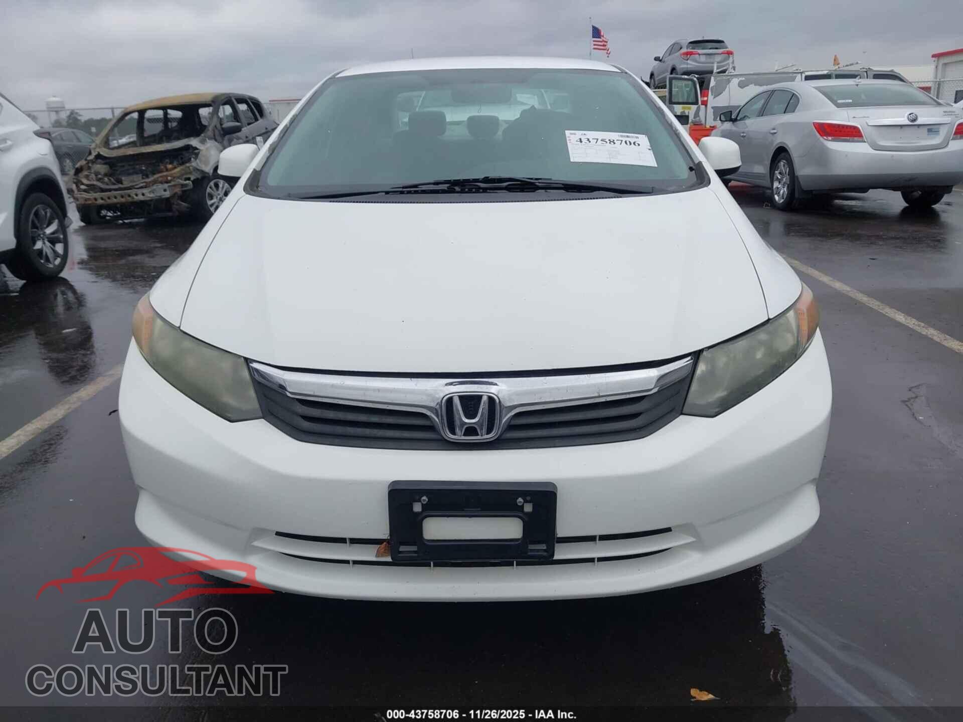 HONDA CIVIC 2012 - 19XFB2F58CE090643