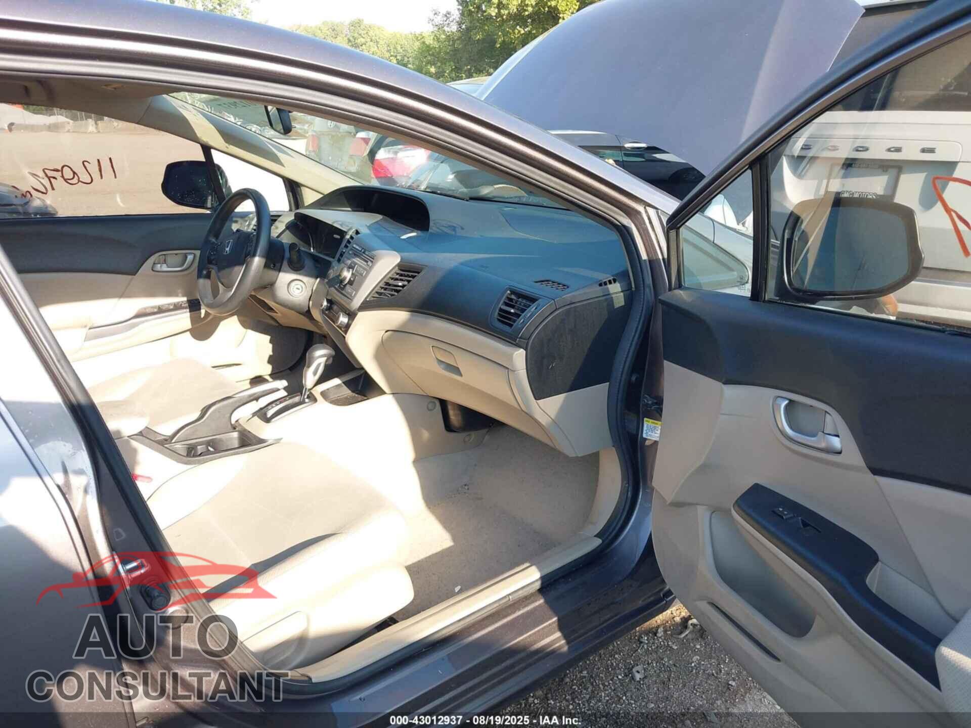 HONDA CIVIC 2012 - 19XFB2F55CE108807