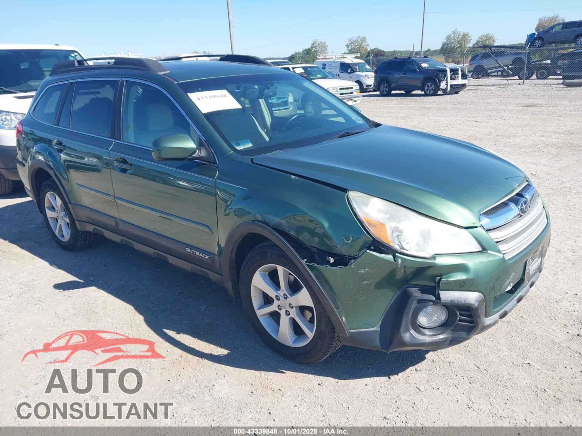 SUBARU OUTBACK 2014 - 4S4BRCFC4E3236234