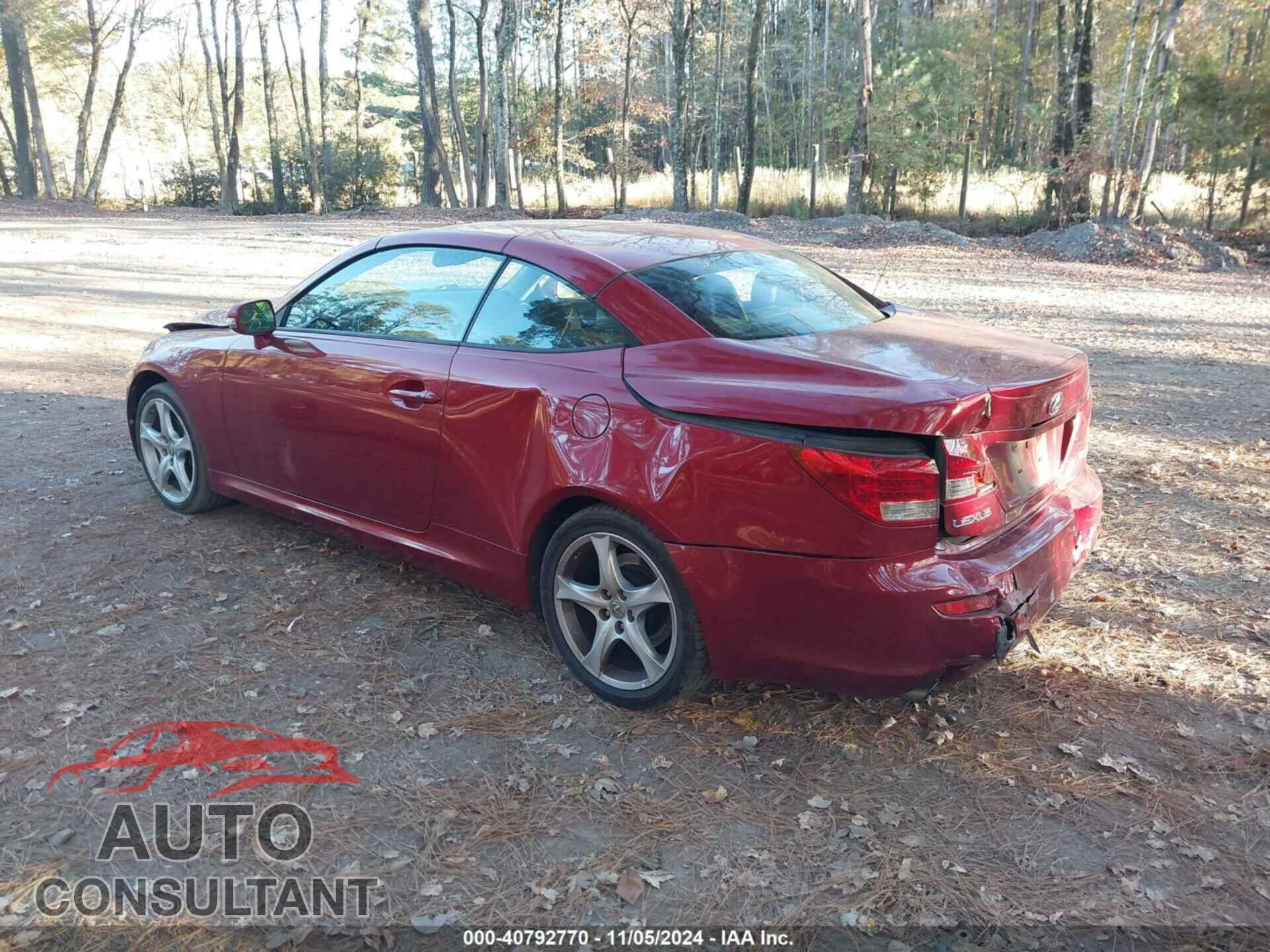 LEXUS IS 250C 2010 - JTHFF2C2XA2501810