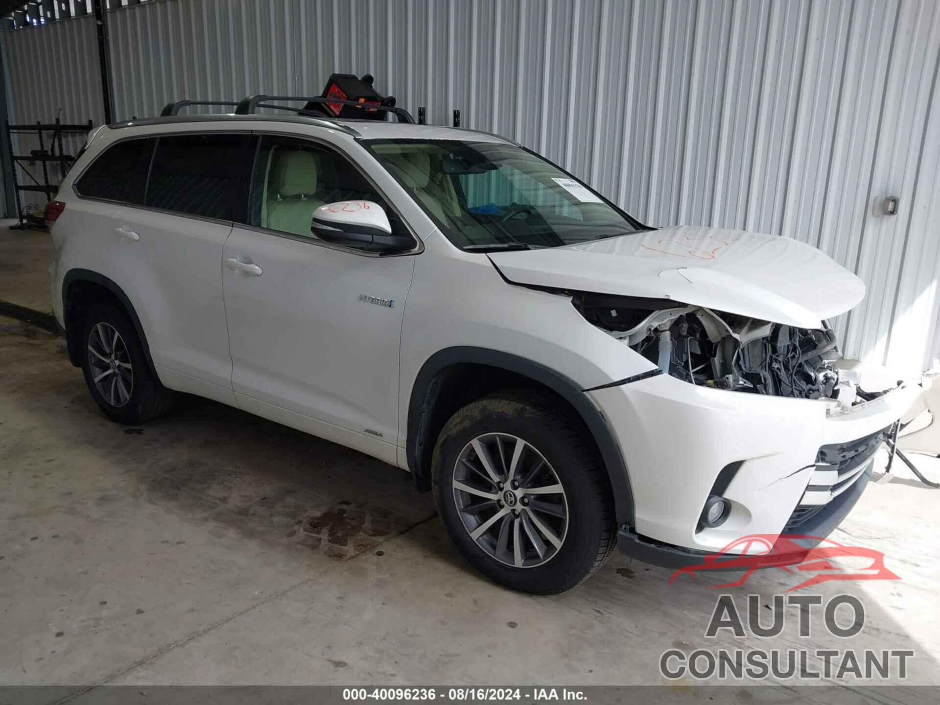 TOYOTA HIGHLANDER HYBRID 2017 - 5TDJGRFH6HS034308