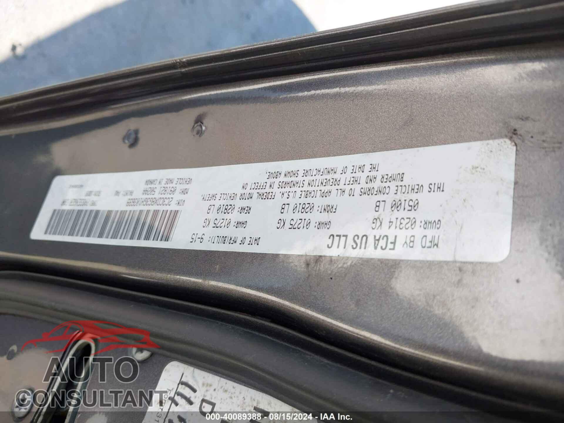 DODGE CHARGER 2016 - 2C3CDXBG3GH103699