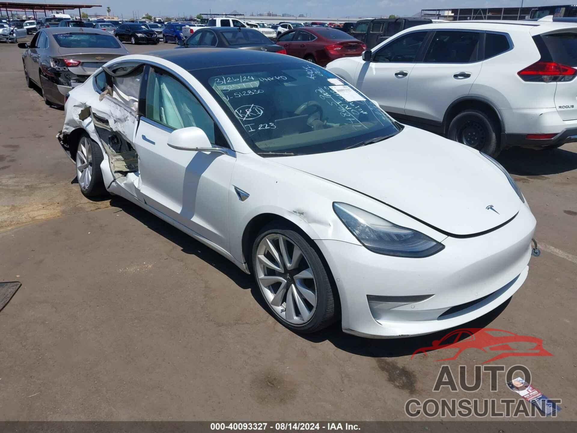 TESLA MODEL 3 2019 - 5YJ3E1EB9KF512830