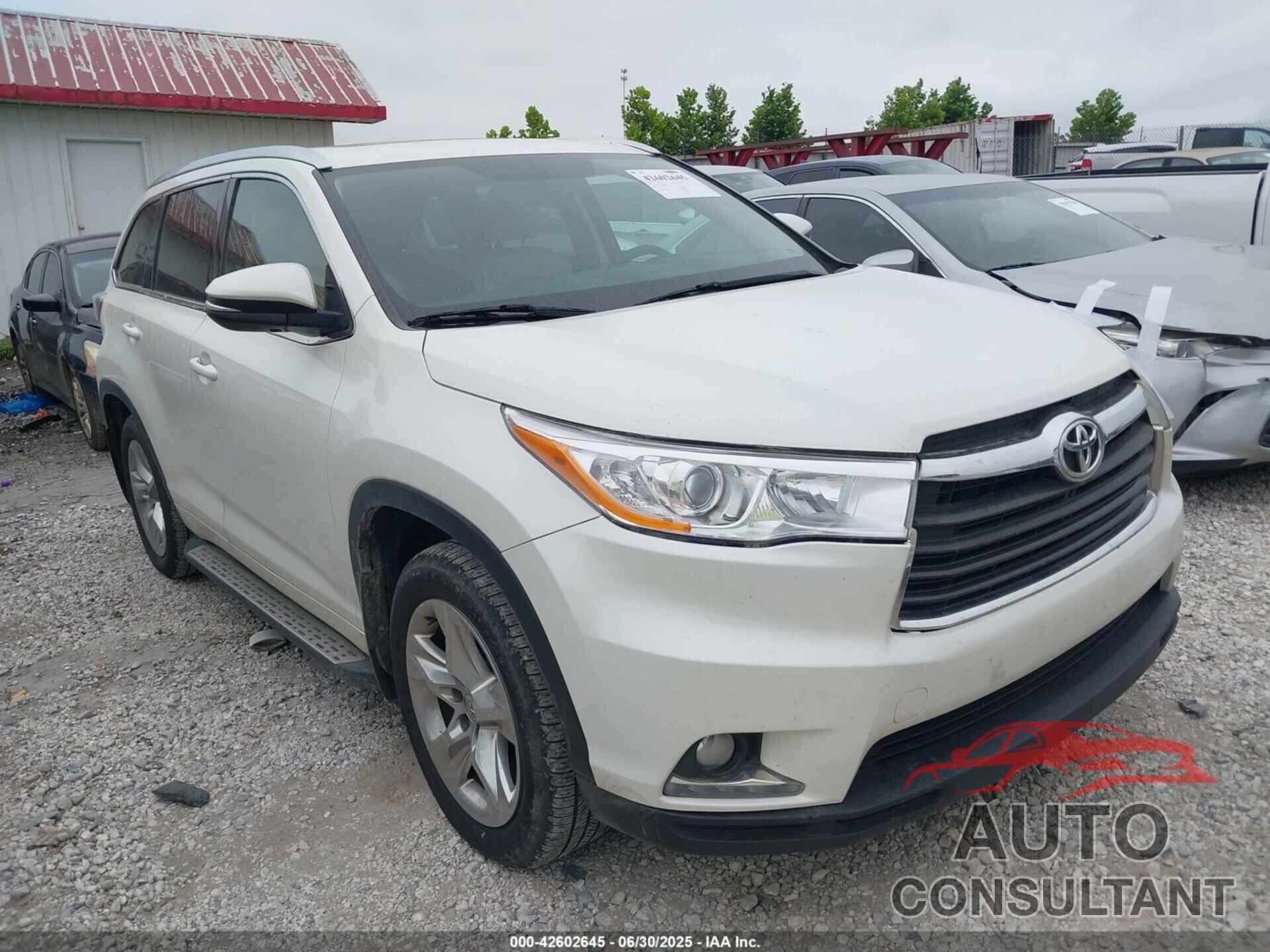 TOYOTA HIGHLANDER 2015 - 5TDYKRFH0FS050837