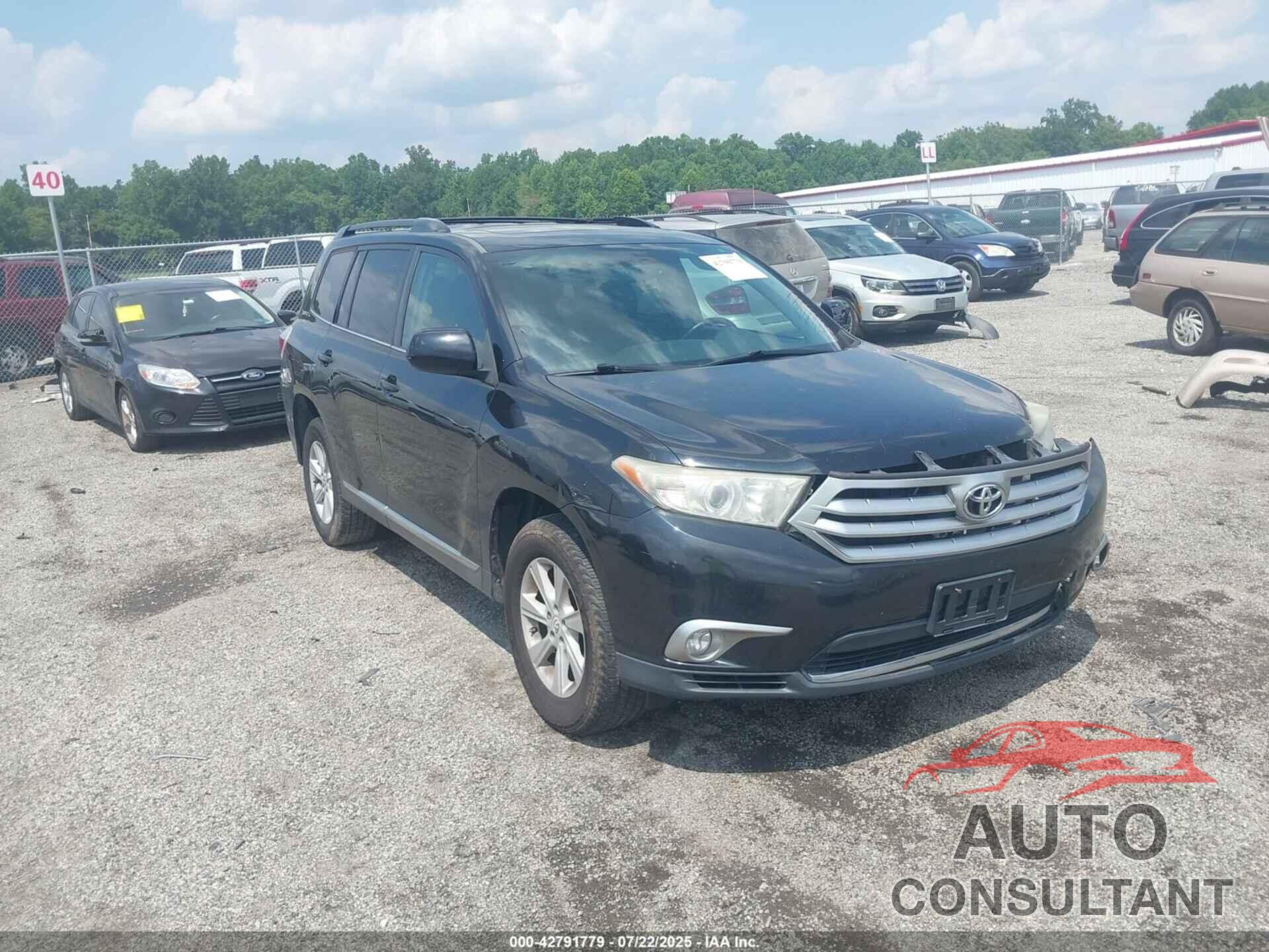 TOYOTA HIGHLANDER 2012 - 5TDBK3EHXCS152212