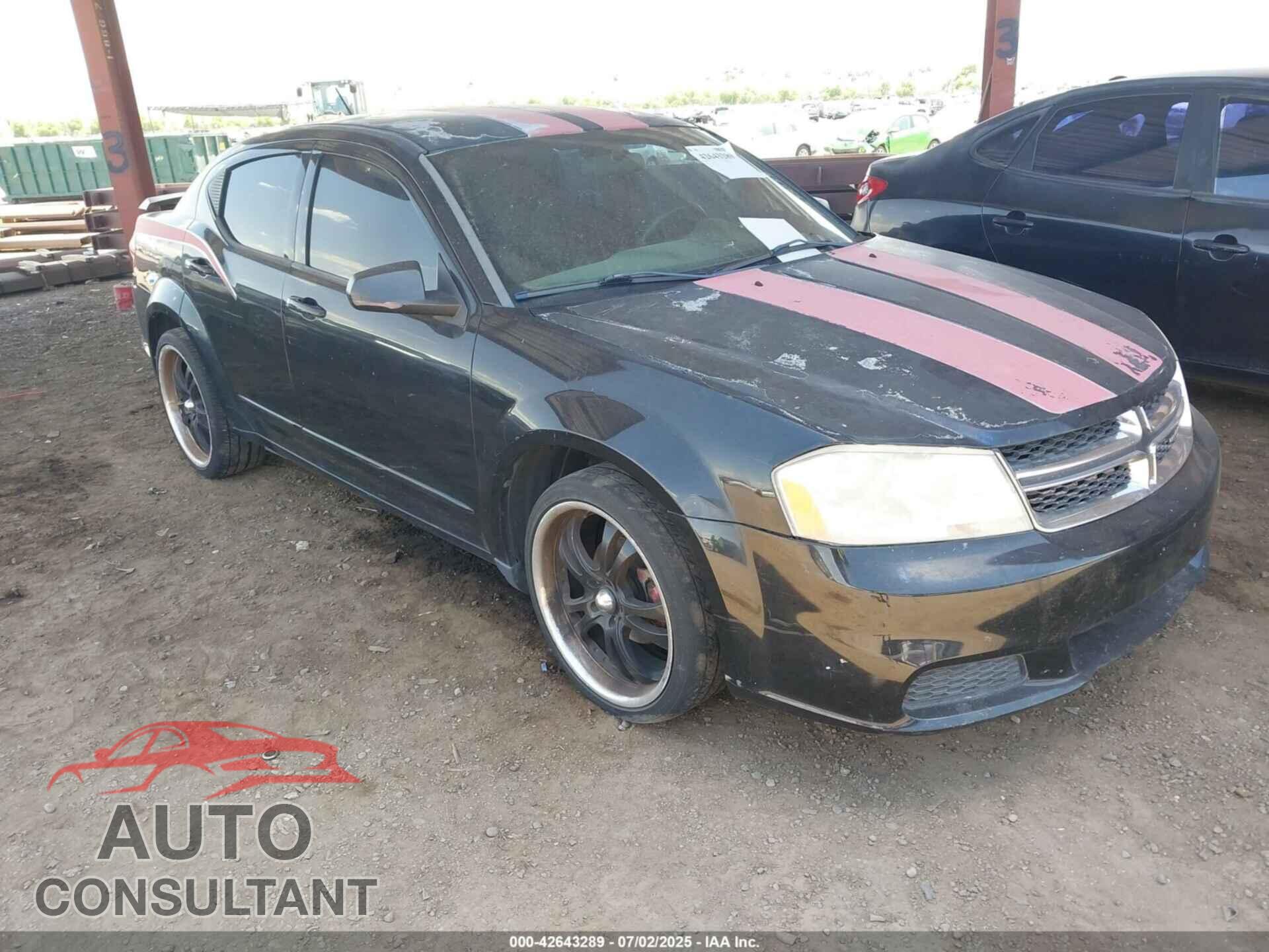 DODGE AVENGER 2012 - 1C3CDZAG4CN255635