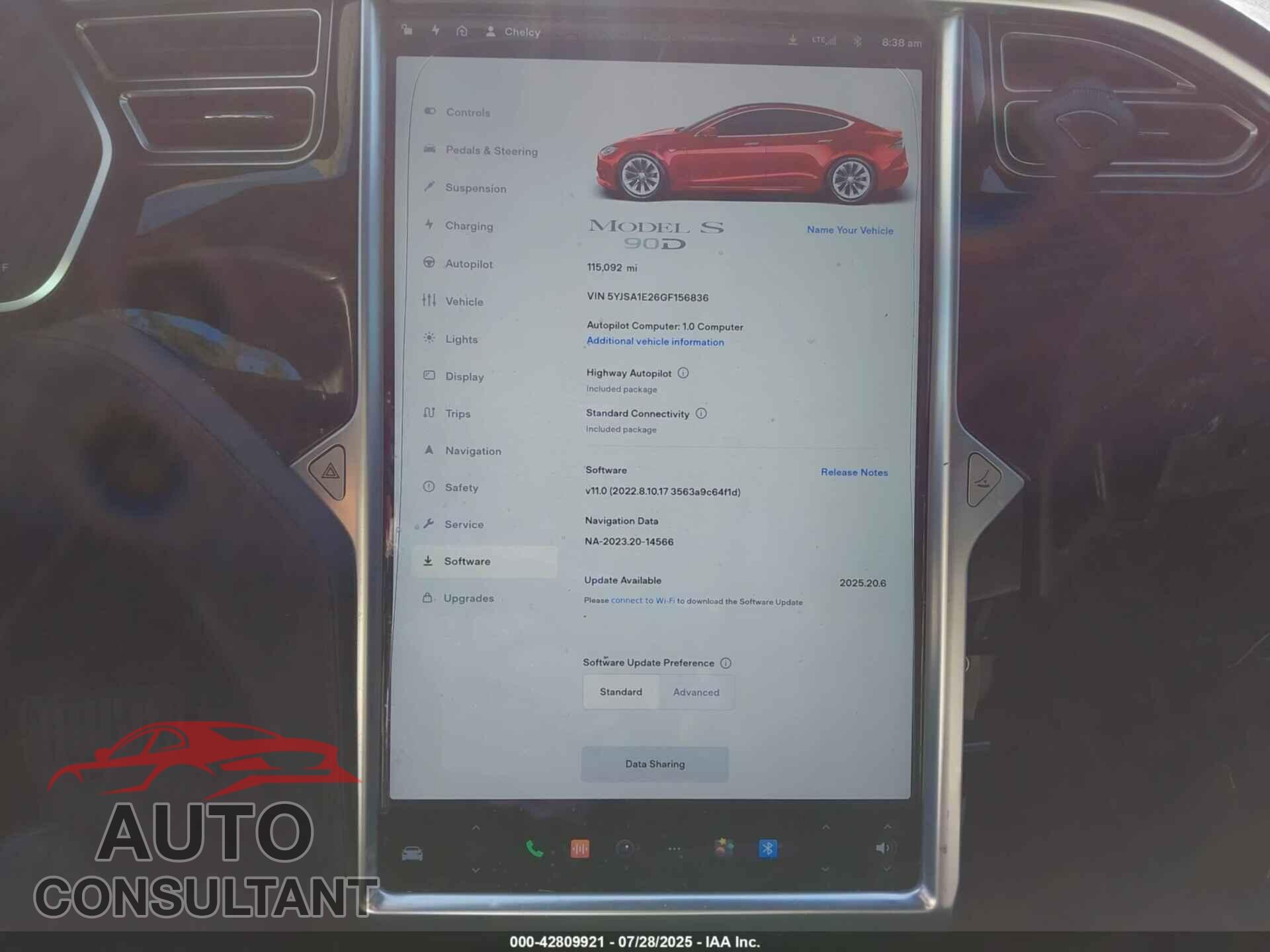 TESLA MODEL S 2016 - 5YJSA1E26GF156836