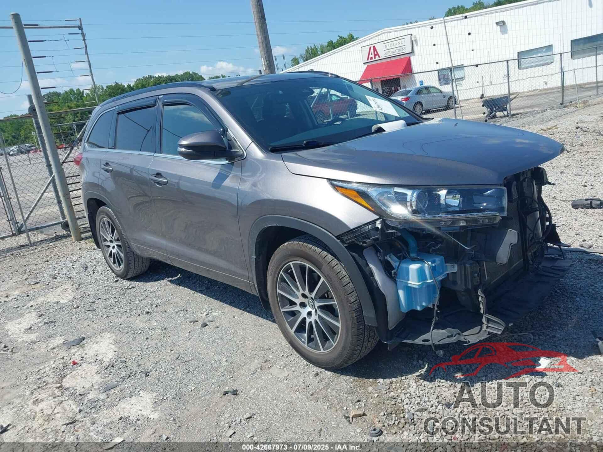 TOYOTA HIGHLANDER 2018 - 5TDJZRFH1JS895847