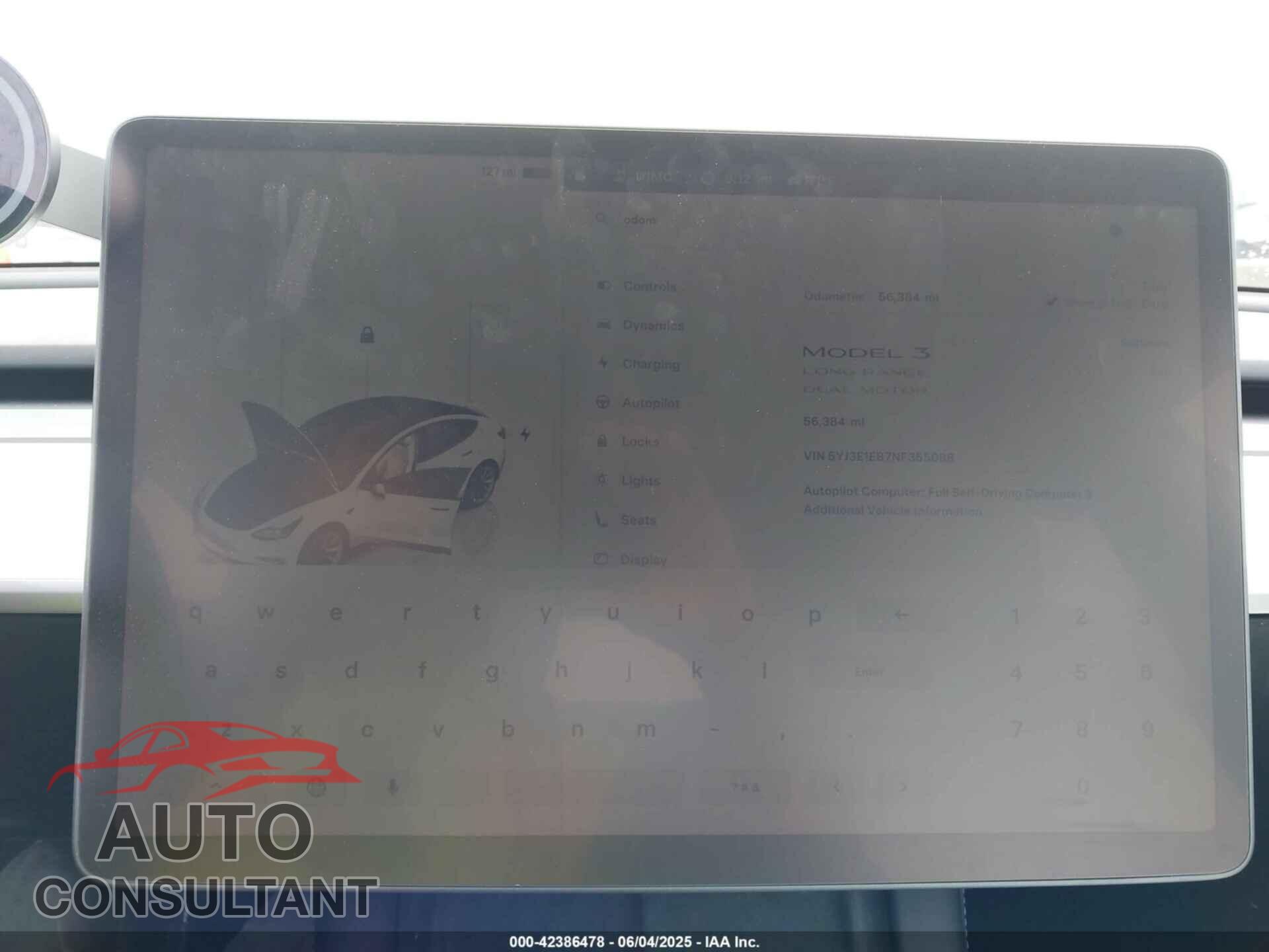TESLA MODEL 3 2022 - 5YJ3E1EB7NF355688