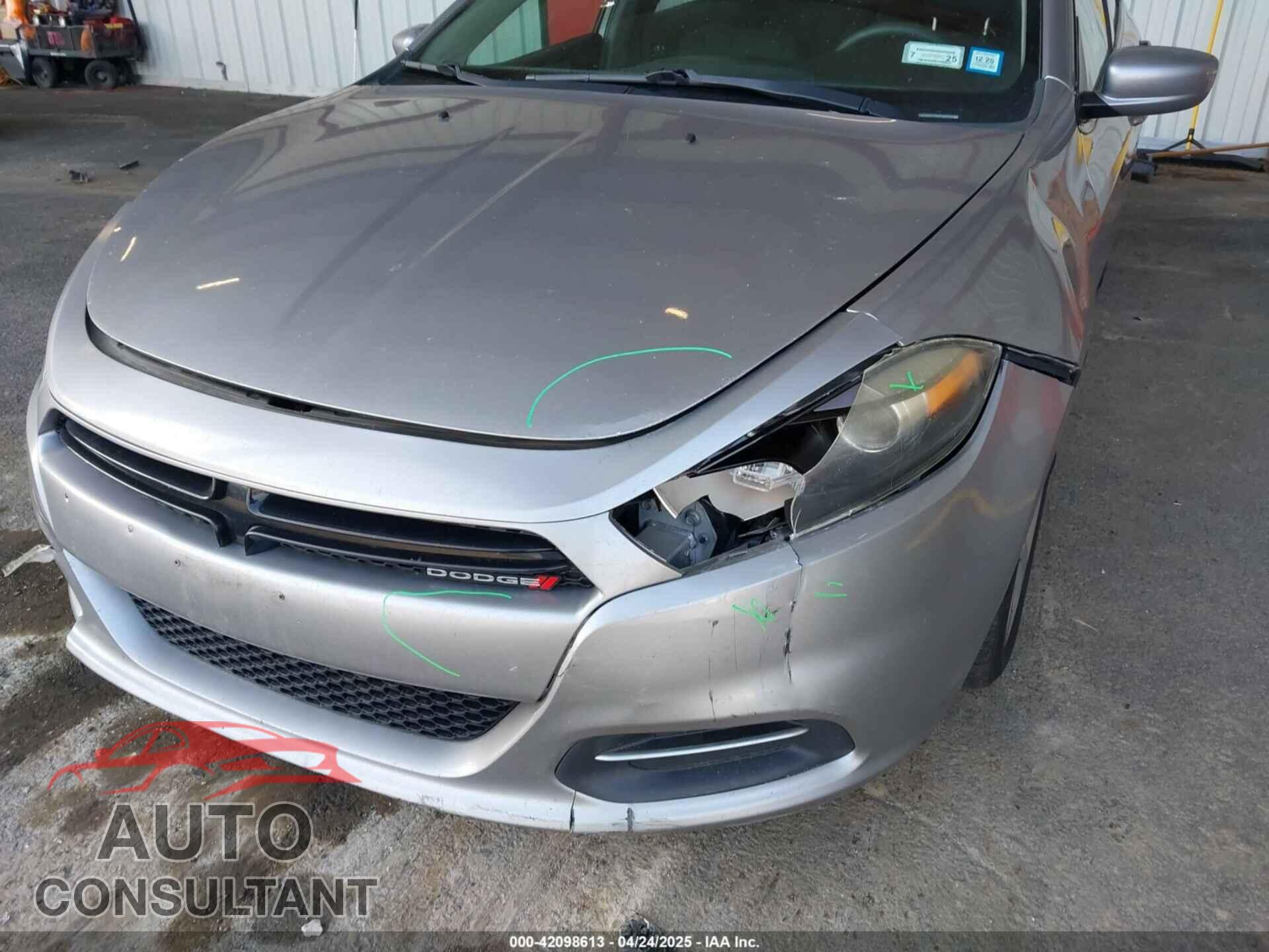 DODGE DART 2015 - 1C3CDFBB7FD212225
