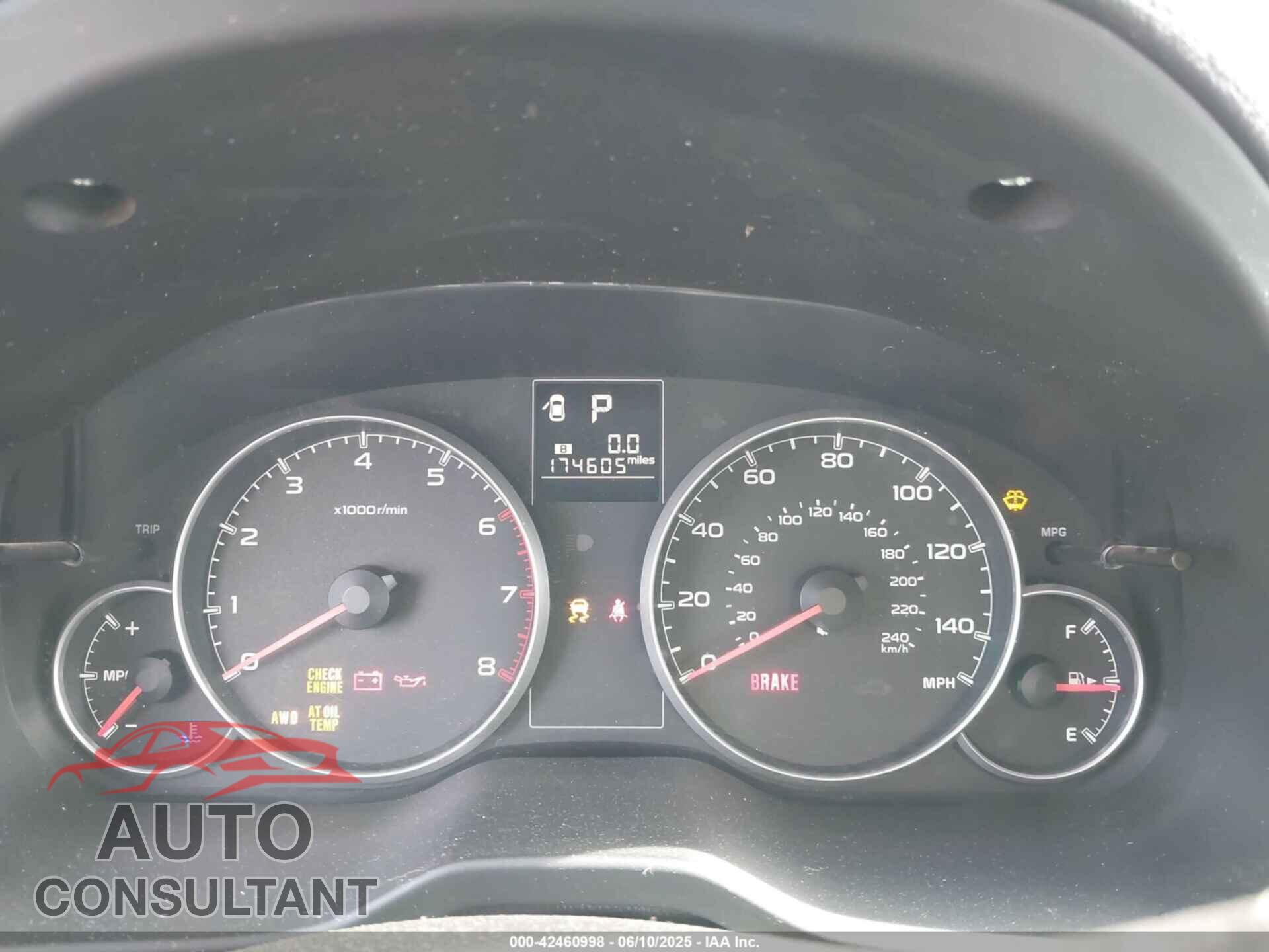 SUBARU OUTBACK 2014 - 4S4BRCDC4E3290622