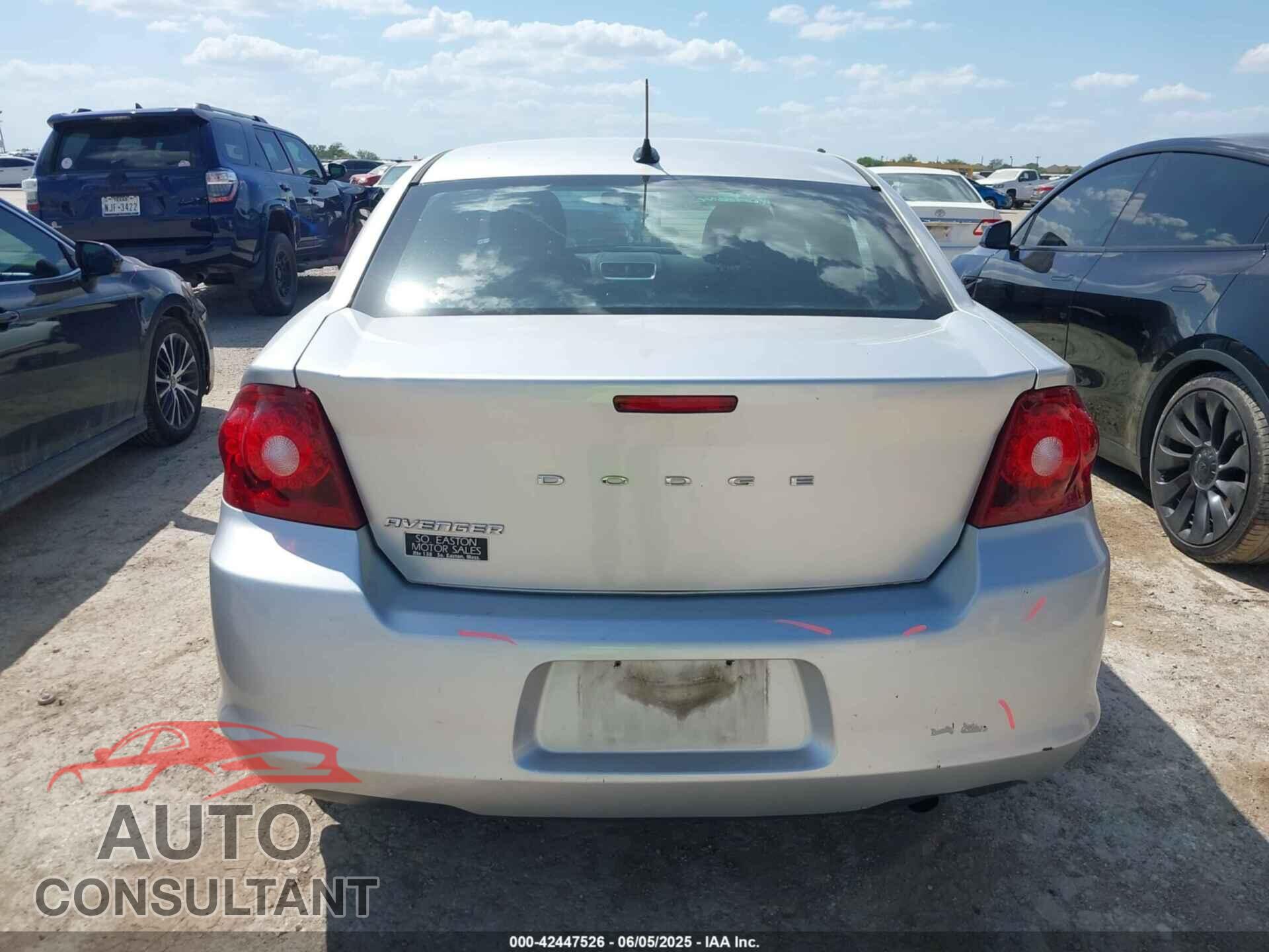DODGE AVENGER 2012 - 1C3CDZAB1CN133545
