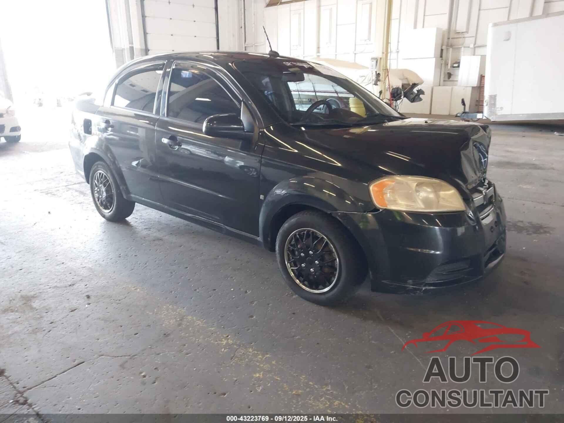 CHEVROLET AVEO 2009 - KL1TD56E39B392675