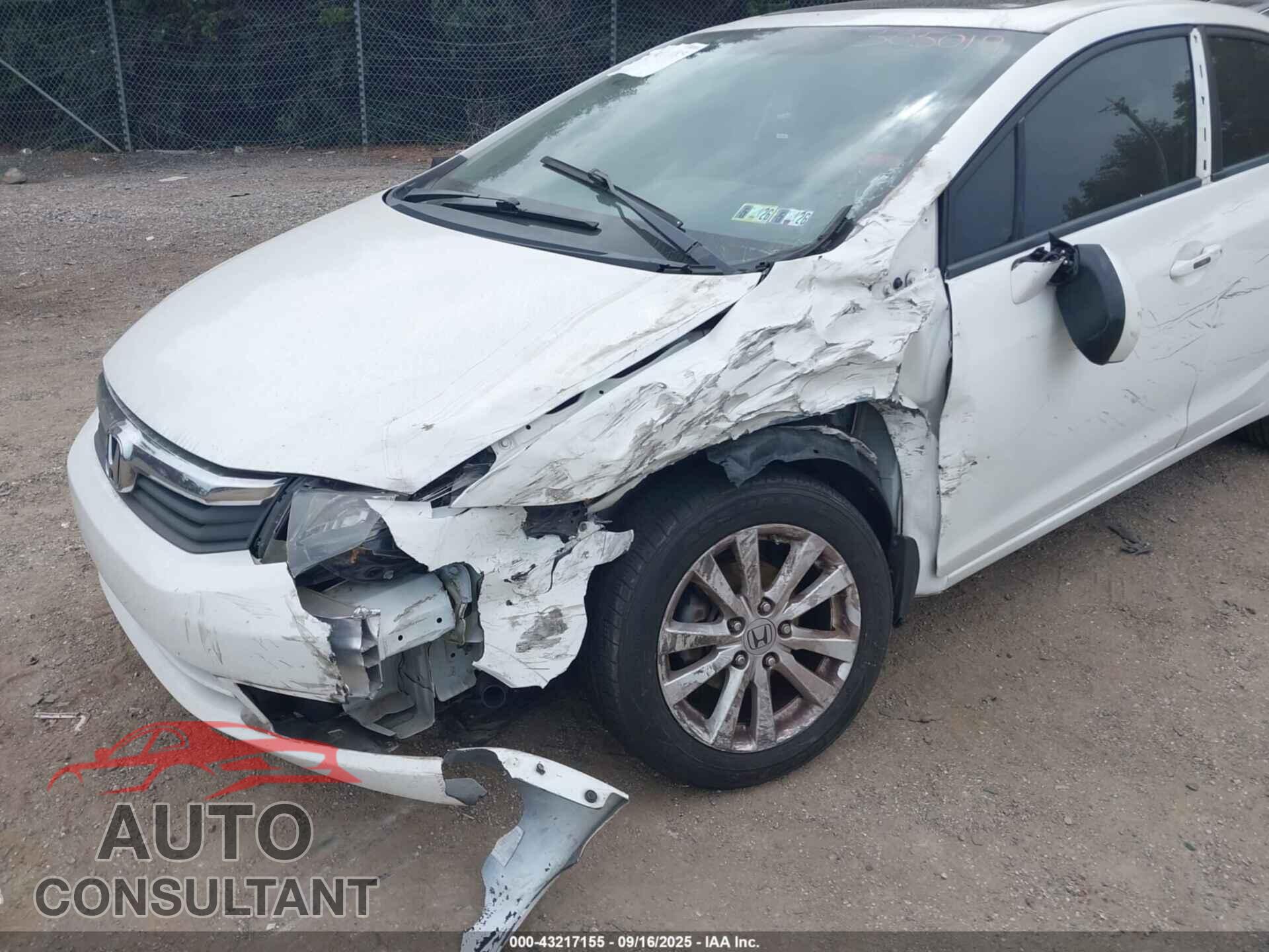 HONDA CIVIC 2012 - 2HGFB2F93CH505019